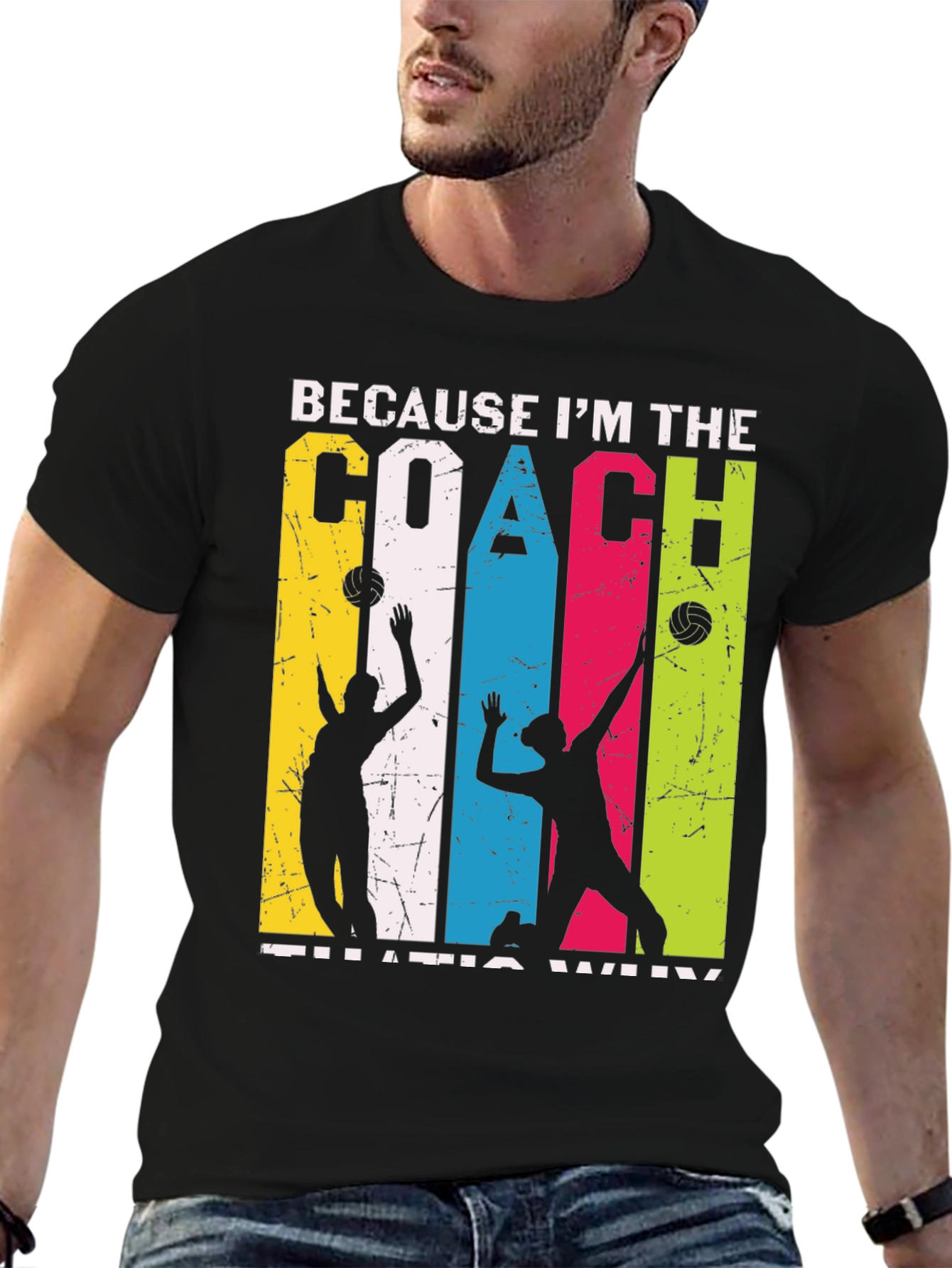 Volleyball Coach Graphic Tee - Because Im the Coach!