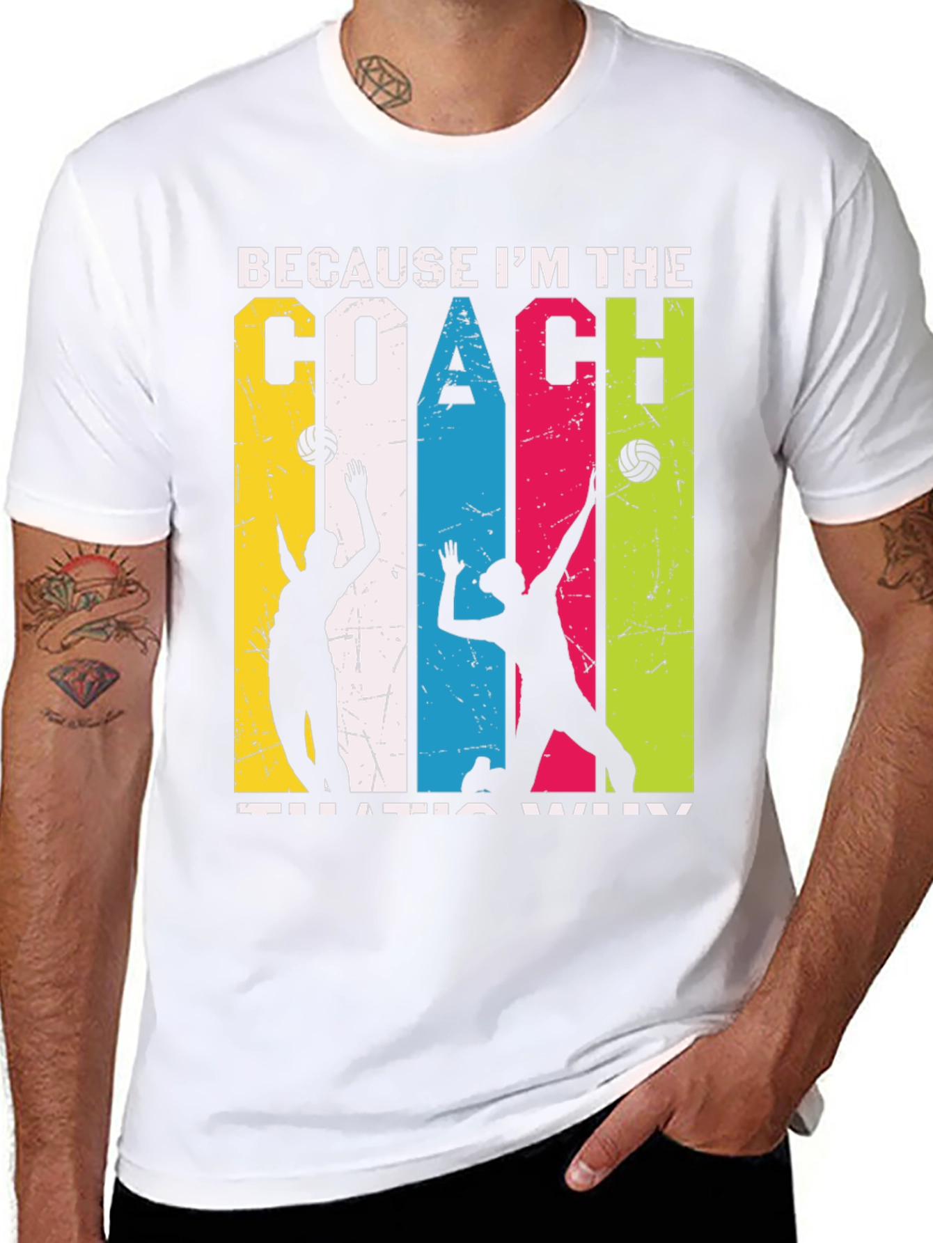 Volleyball Coach Graphic Tee - Because Im the Coach!