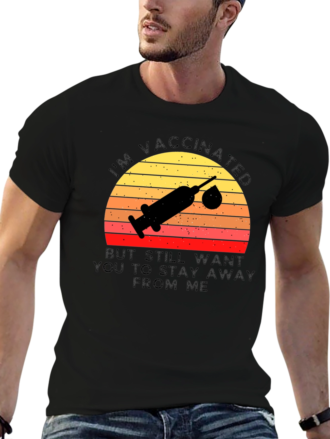 Vaccinated Graphic Tee - Stay Away T-Shirt