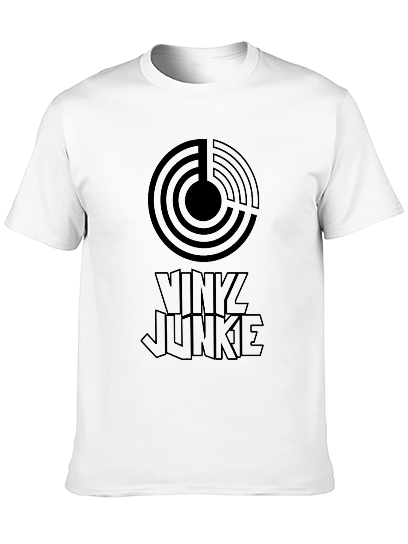 Vinyl Junkie Black Graphic Tee