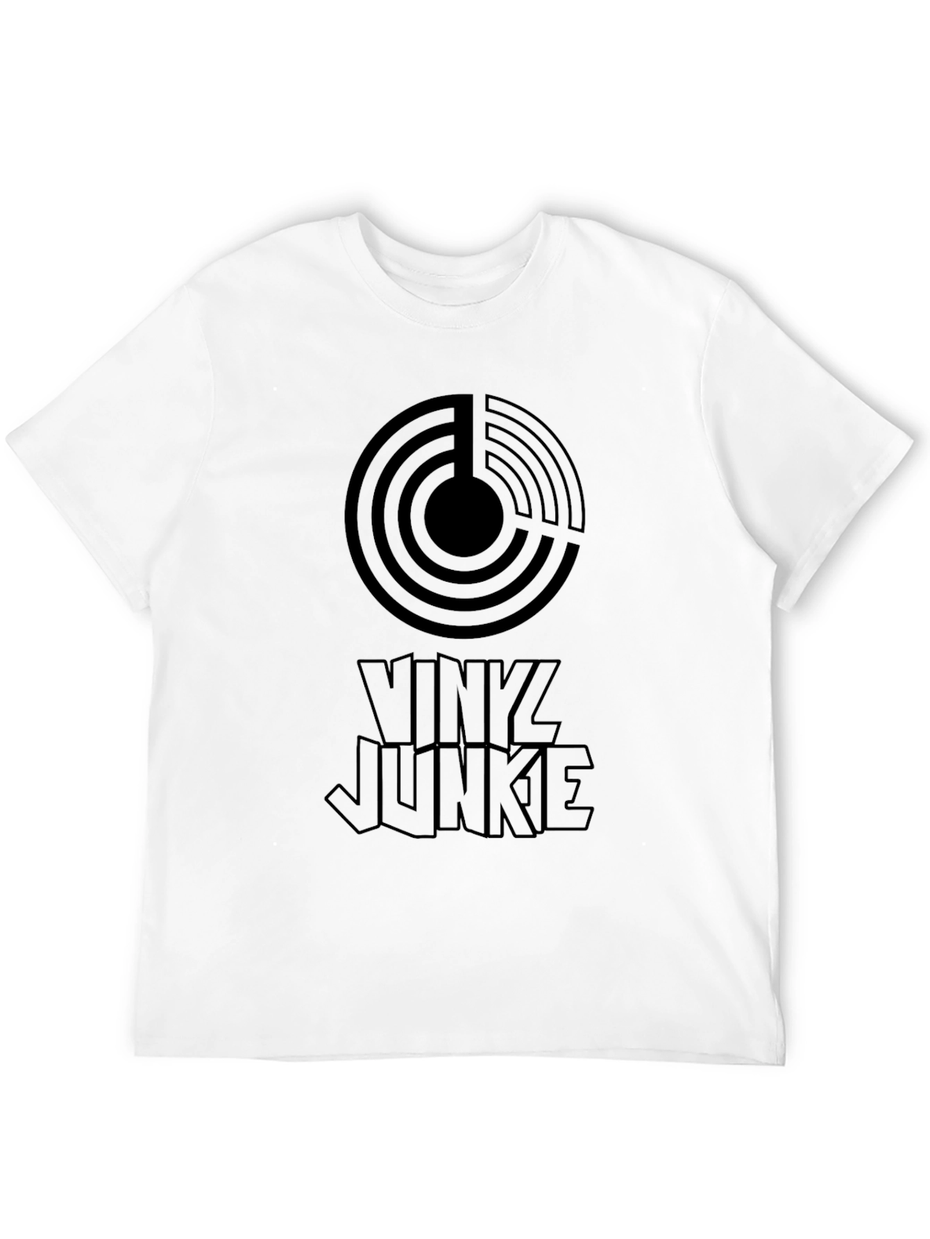 Vinyl Junkie Black Graphic Tee