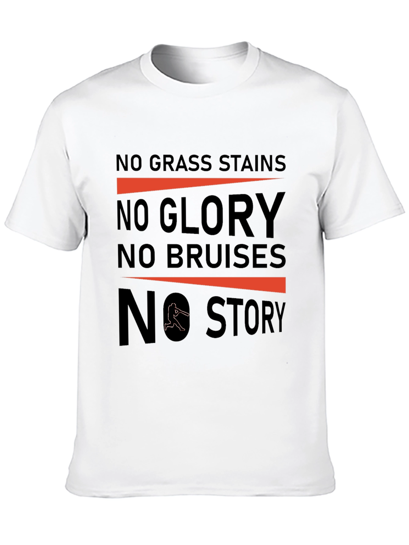 No Grass Stains Baseball T-Shirt