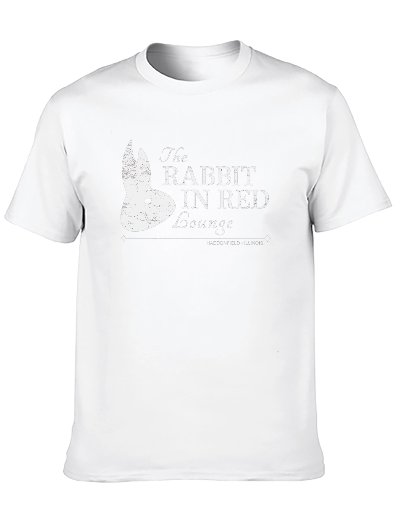 Rabbit In Red Lounge T-Shirt - Haddonfield Illinois