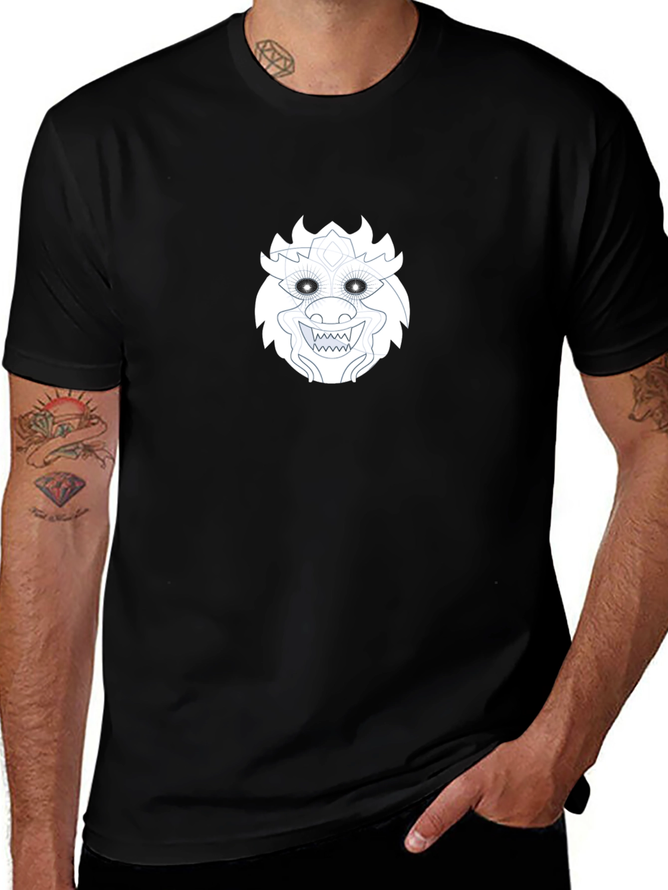 Graphic Print Black T-Shirt