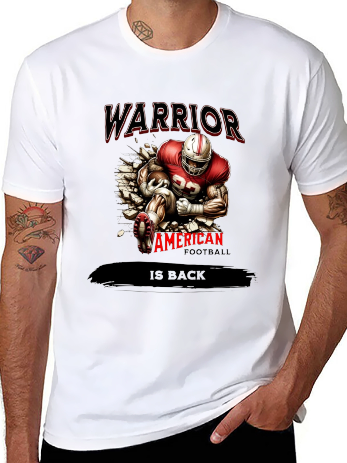 Warrior Football Graphic T-Shirt