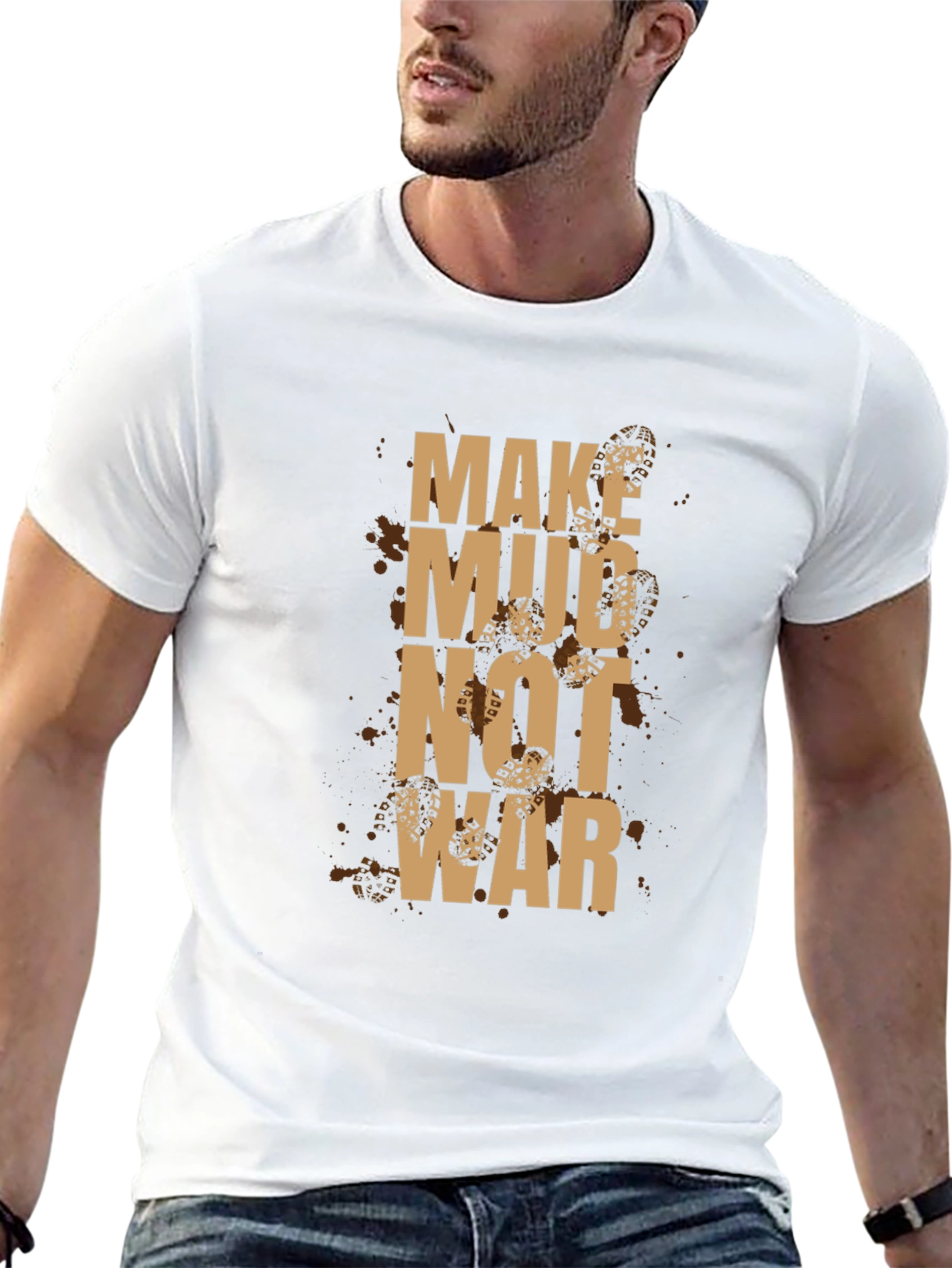 Make Mud Not War Graphic Tee - Black