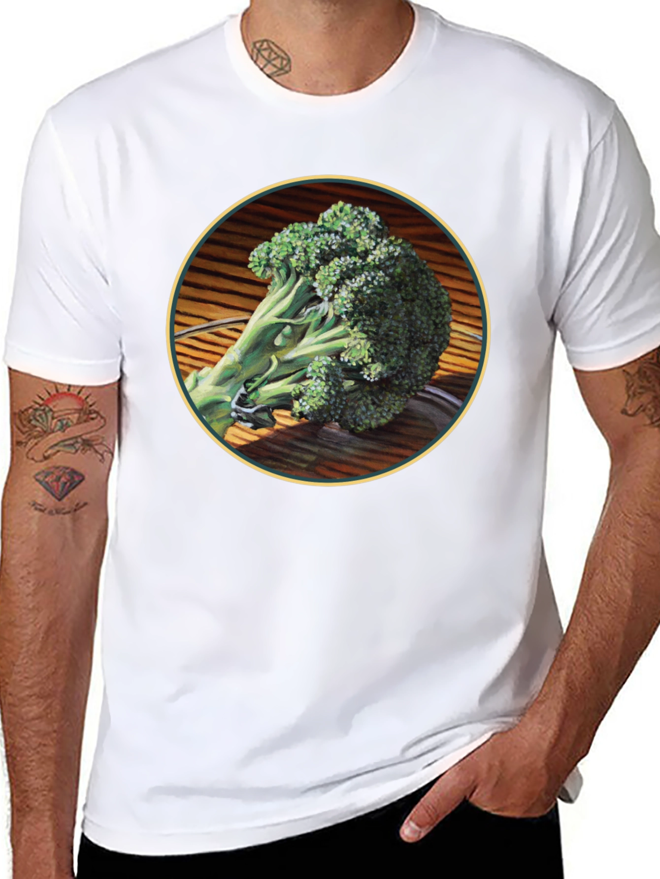 Broccoli Graphic Tee - Fresh Vegetable Design