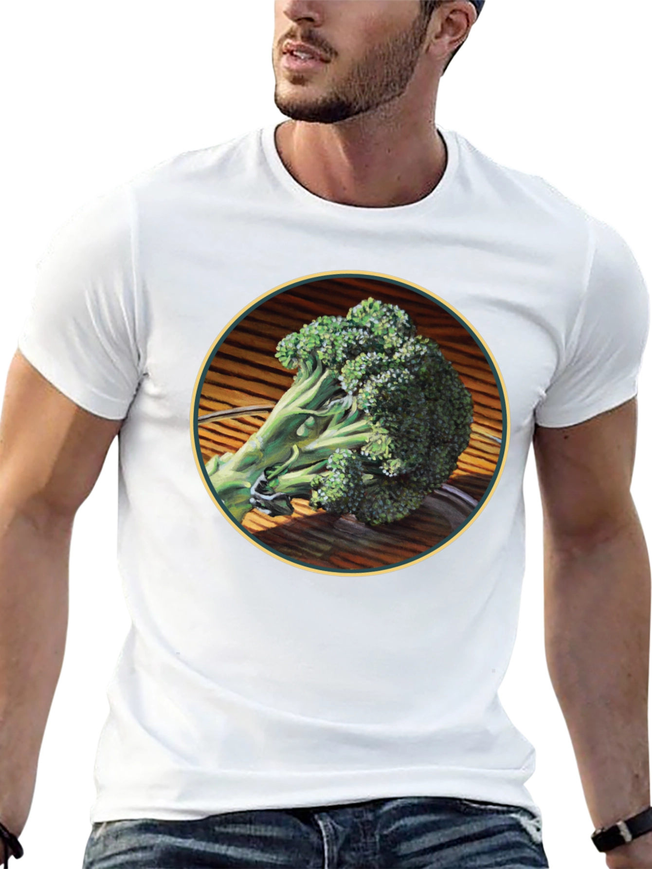Broccoli Graphic Tee - Fresh Vegetable Design