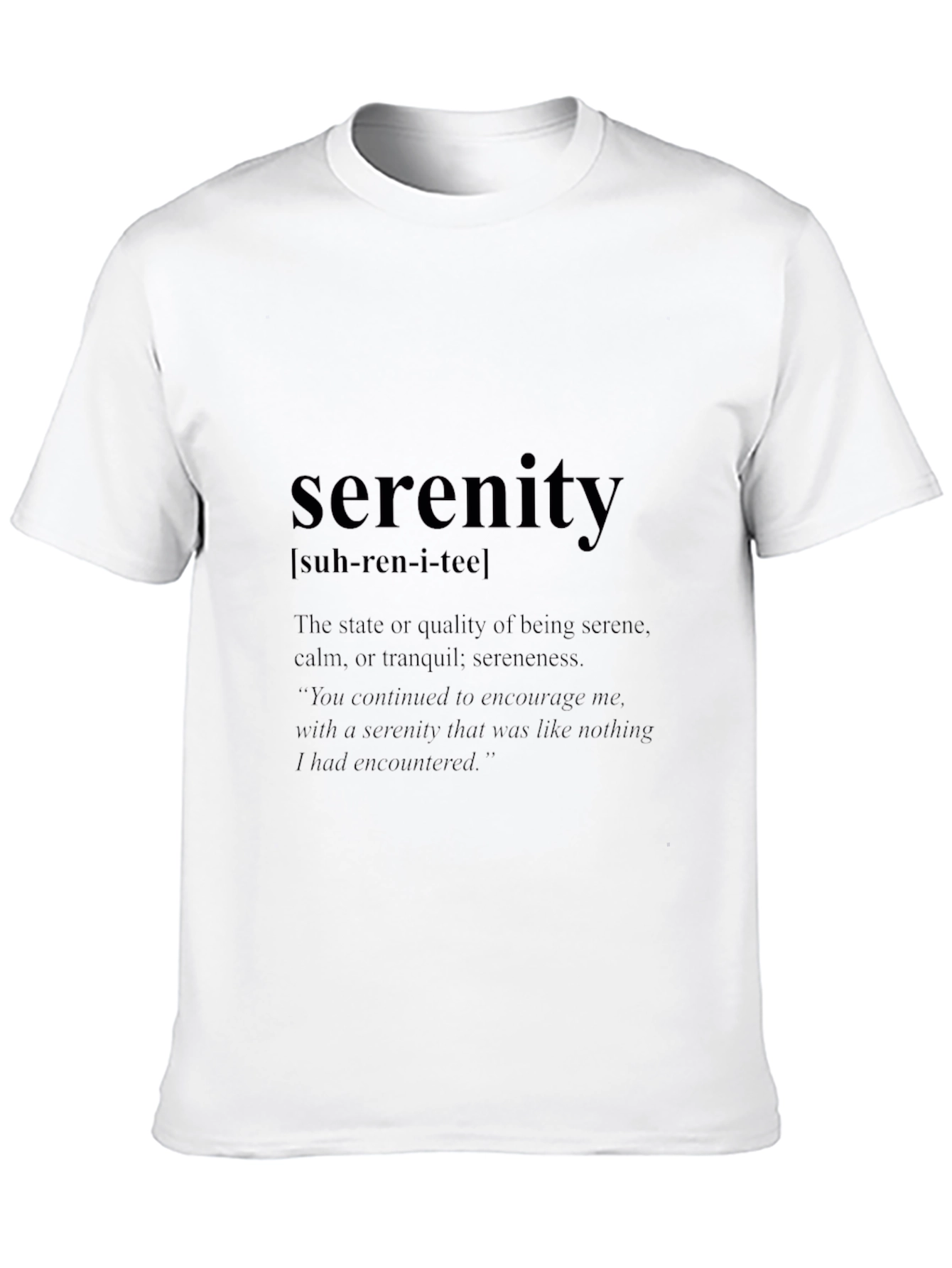 Serenity Definition Black T-Shirt
