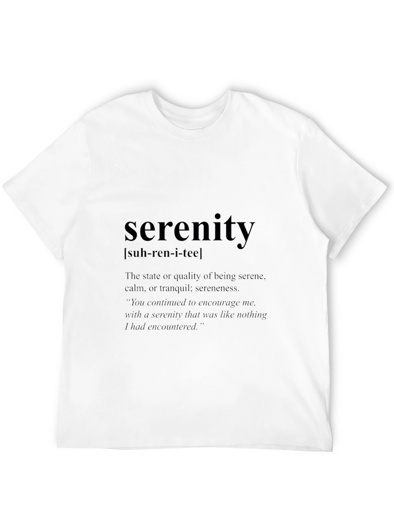 Serenity Definition Black T-Shirt