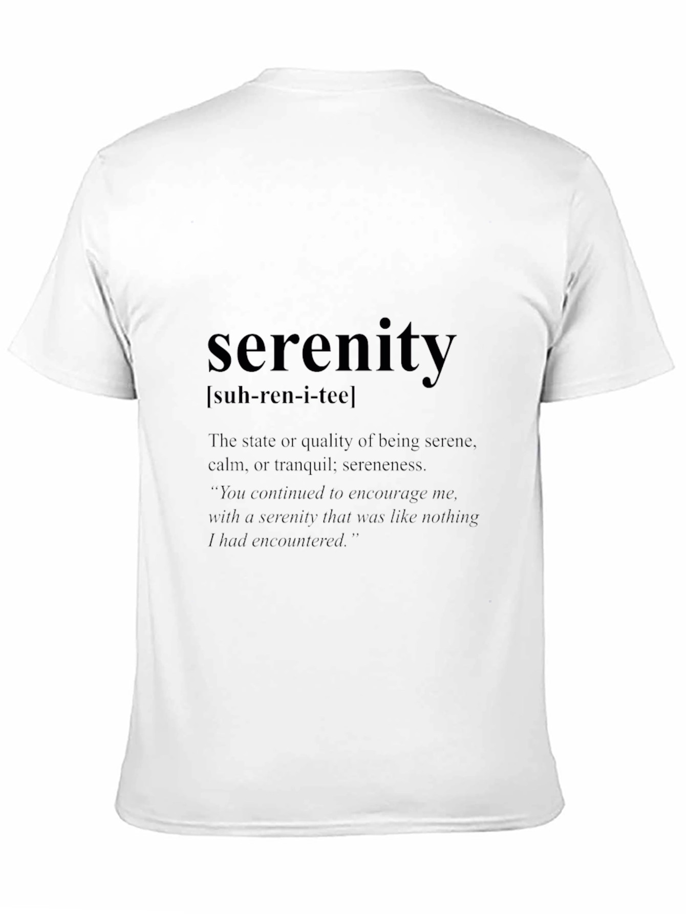 Serenity Definition Black T-Shirt