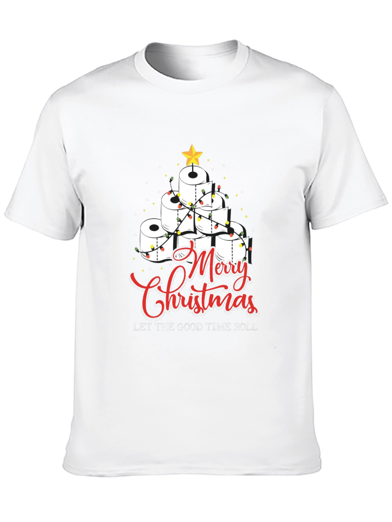 Merry Christmas Toilet Paper Roll Tree T-Shirt