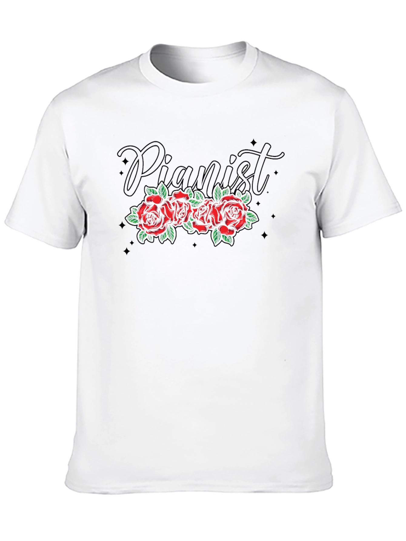 Pianist Roses Graphic T-Shirt