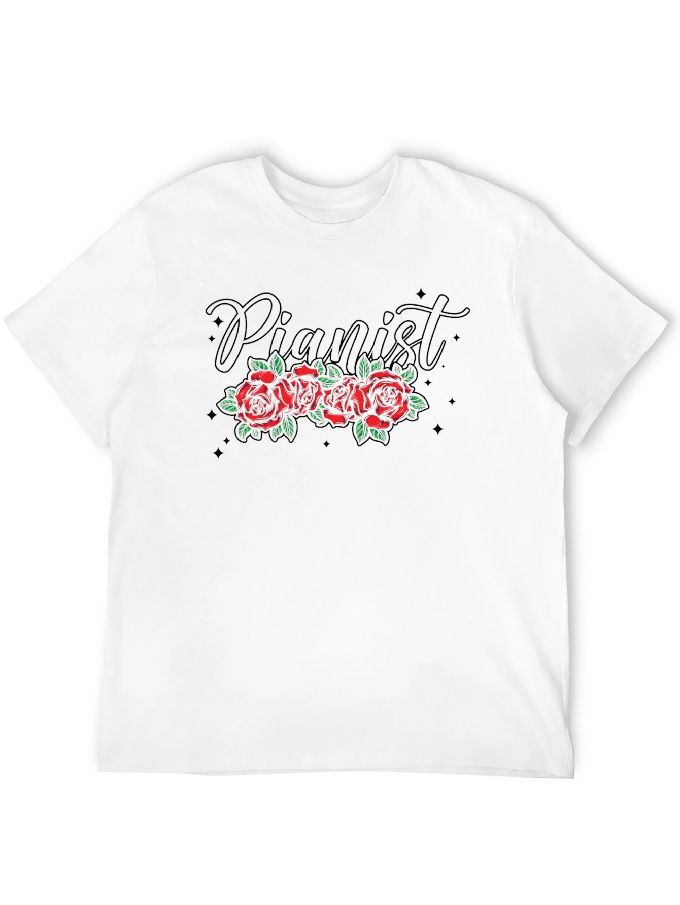 Pianist Roses Graphic T-Shirt