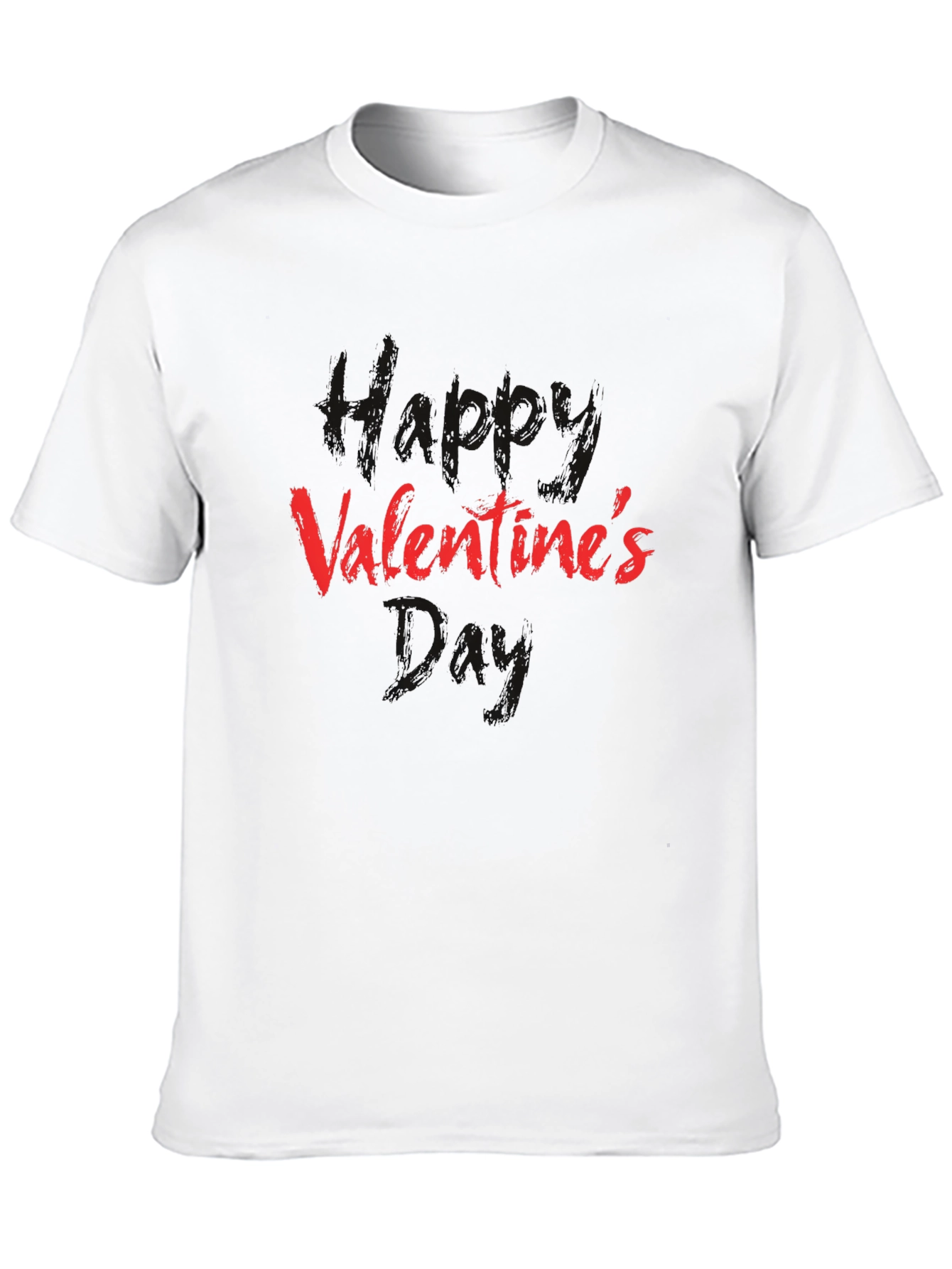 Valentines Day Graphic Tee - Black Cotton Shirt