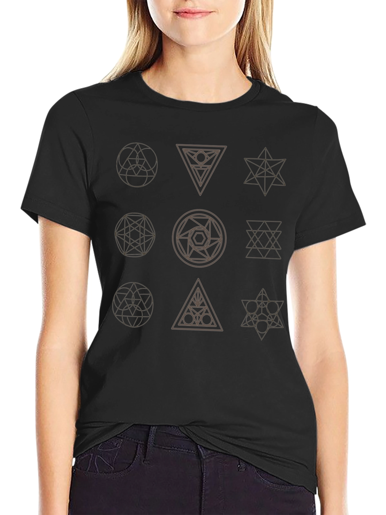 Geometric Symbol T-Shirt - Modern Graphic Tee