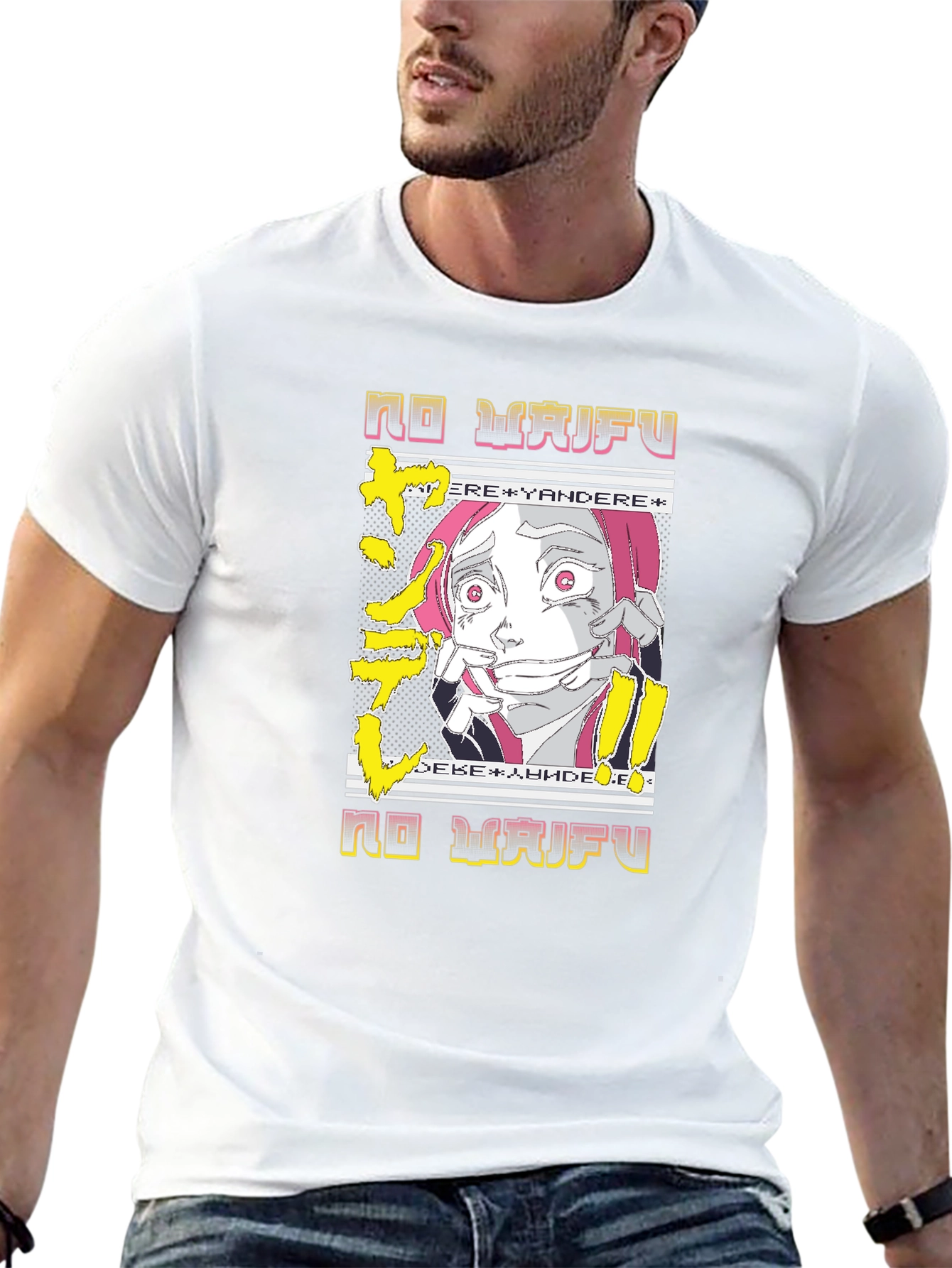 No Waifu Yandere Anime Graphic Tee