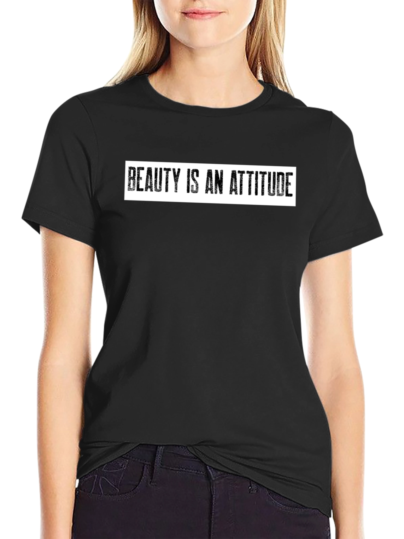 Beauty is an Attitude Black T-Shirt