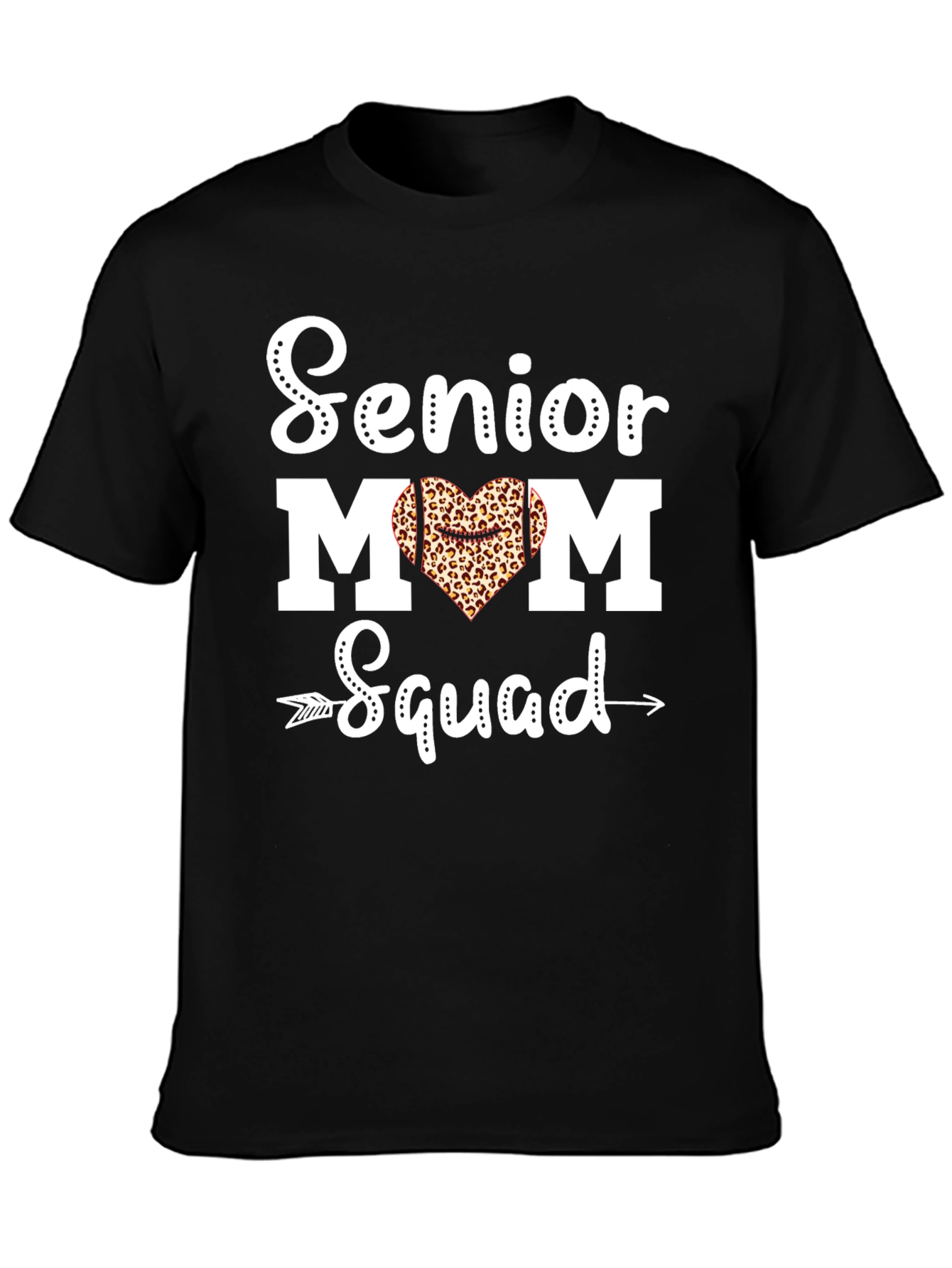 Senior Mom Squad Leopard Heart T-Shirt