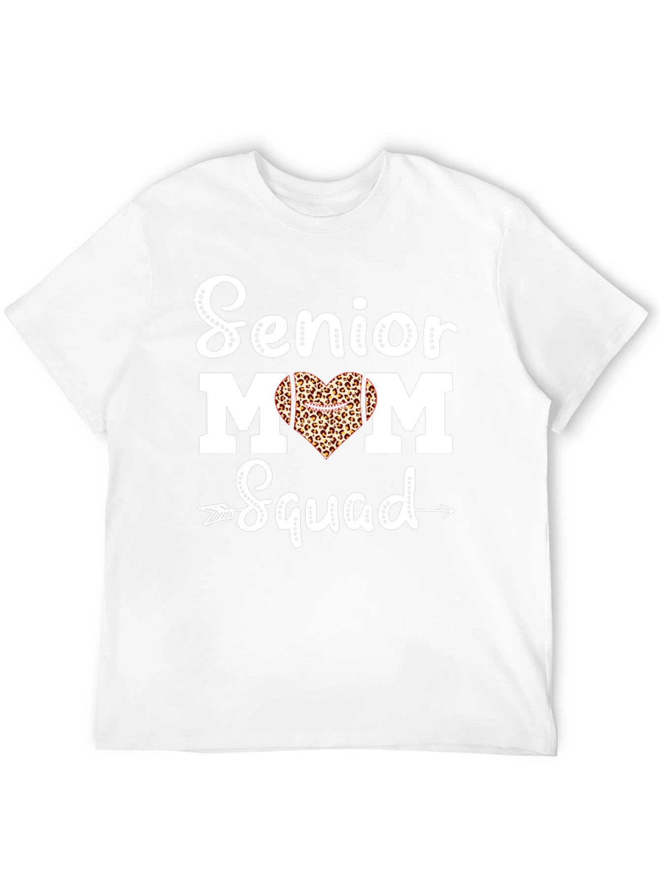 Senior Mom Squad Leopard Heart T-Shirt