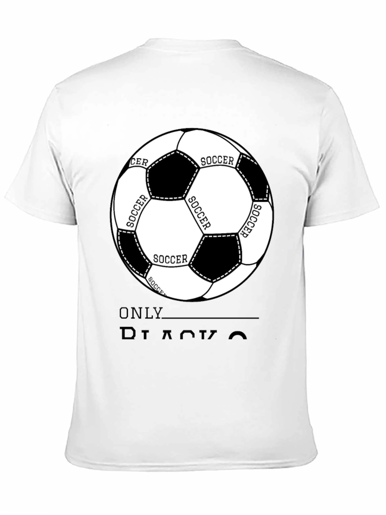 Soccer Ball Graphic Black T-Shirt - Casual Style