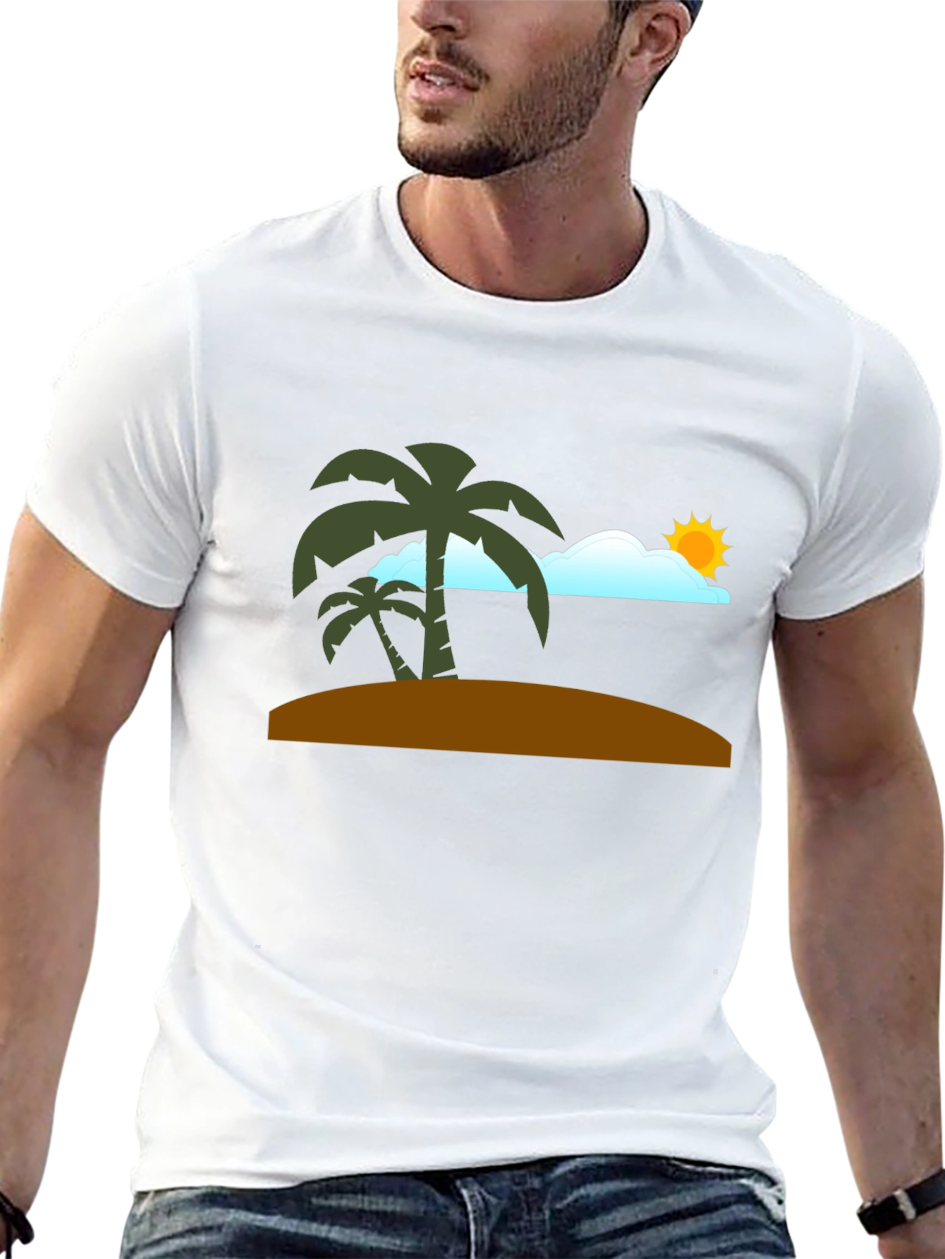 Tropical Beach Graphic T-Shirt - Vacation Vibes