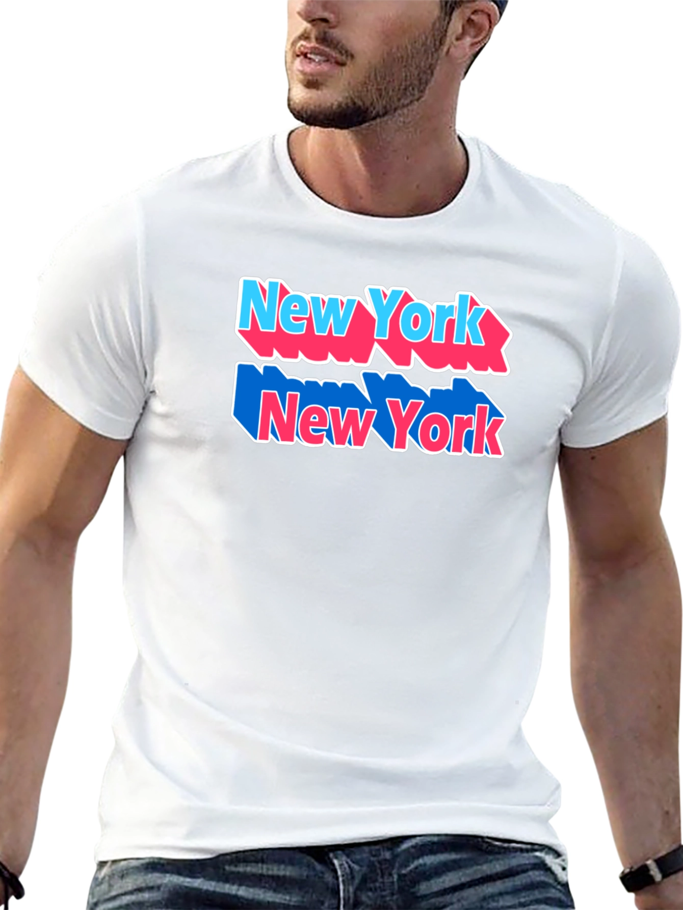 New York Graphic Tee Black Cotton Shirt