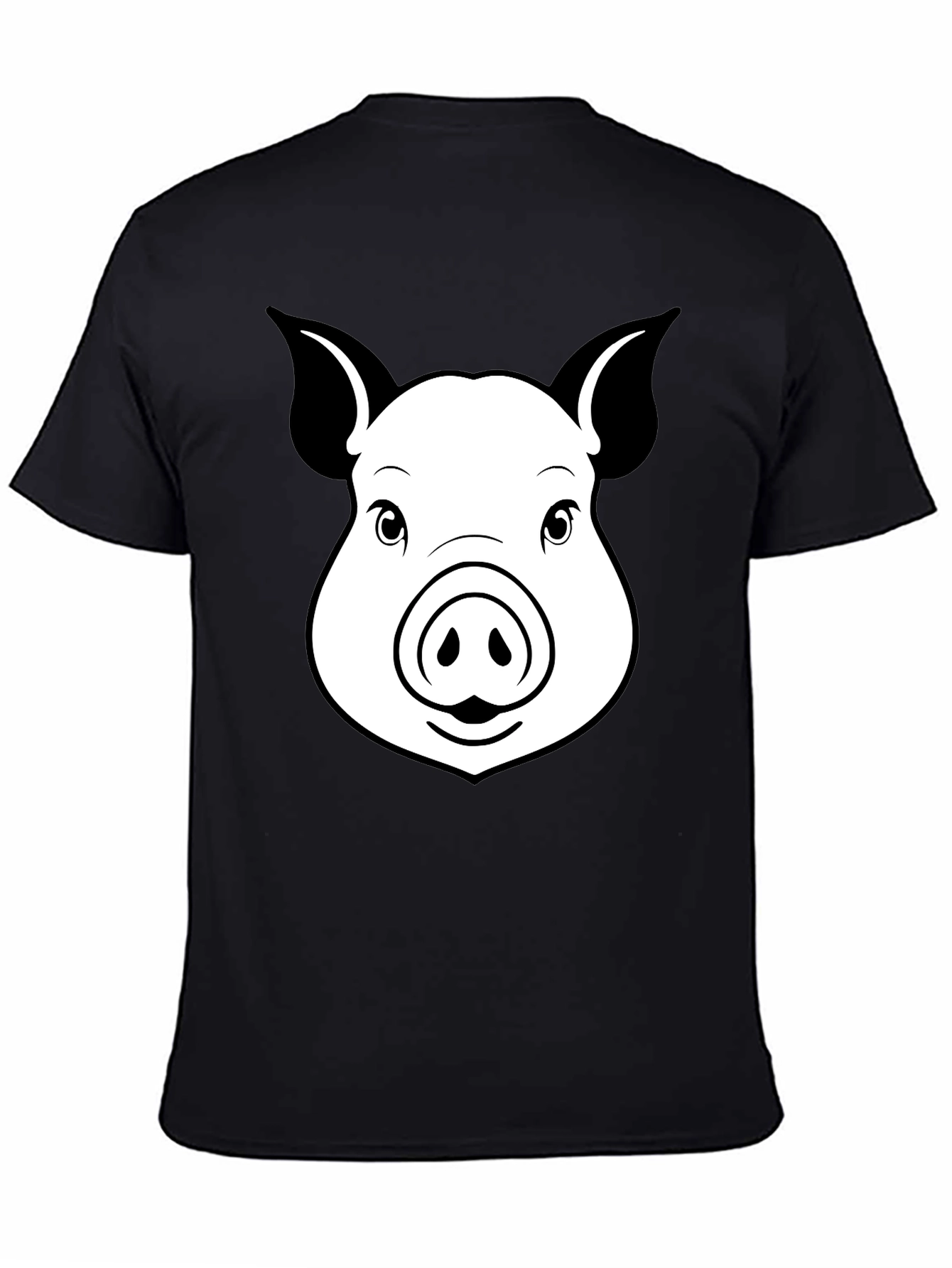 Pig Face Graphic T-Shirt - Unisex Black Tee