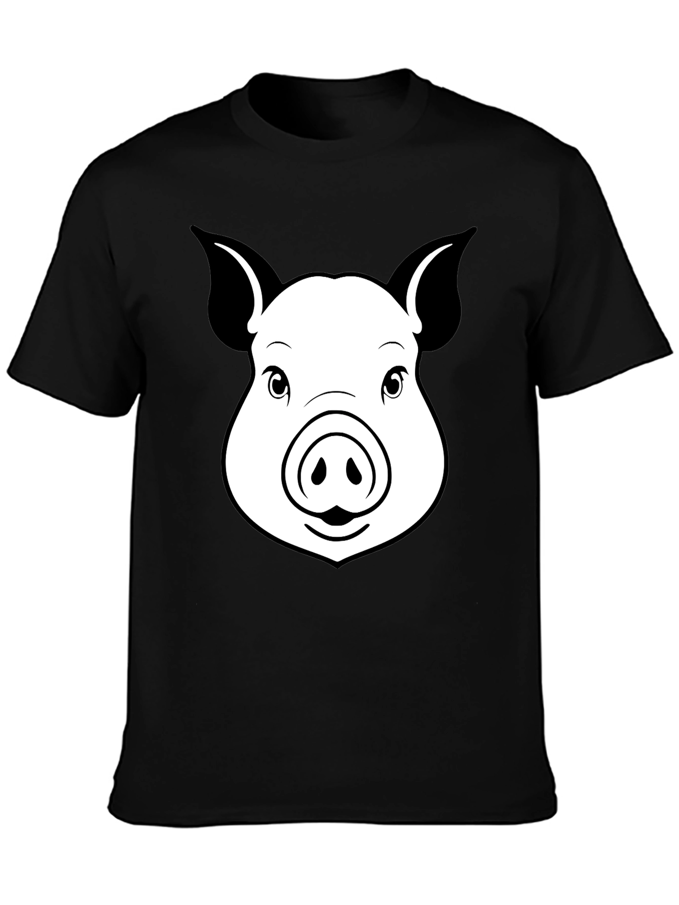 Pig Face Graphic T-Shirt - Unisex Black Tee