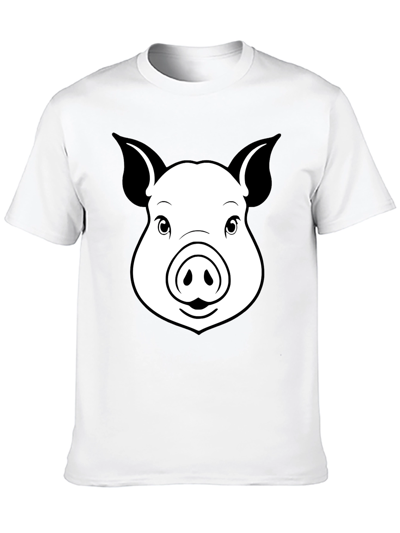 Pig Face Graphic T-Shirt - Unisex Black Tee