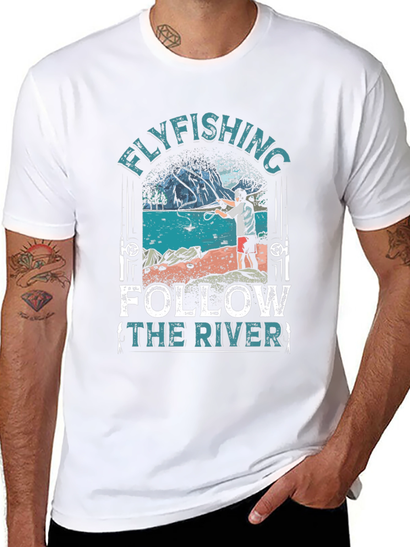 Flyfishing Follow the River T-Shirt