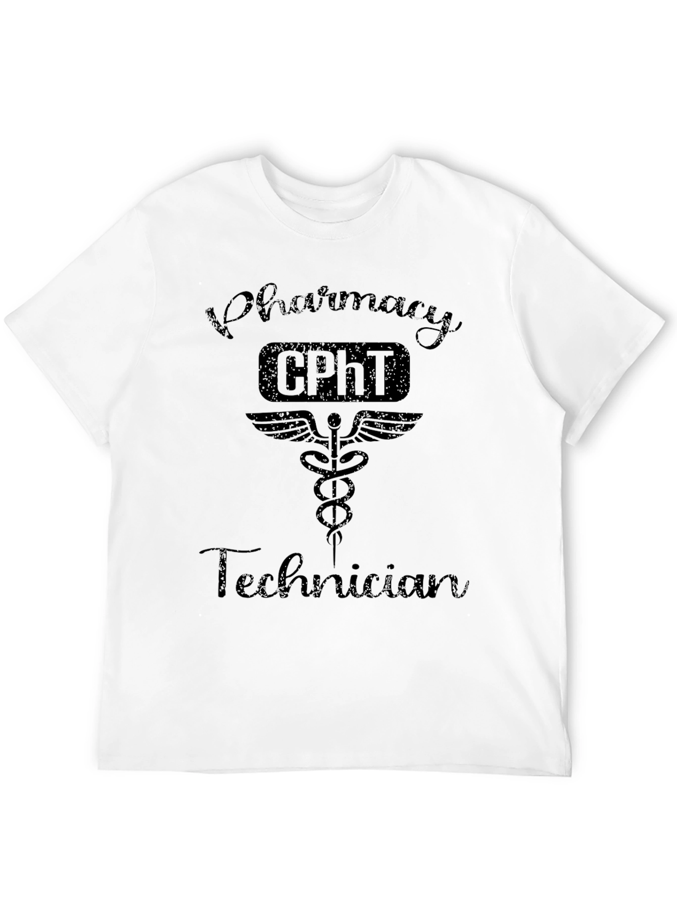 Pharmacy Technician CPhT Caduceus Black T-Shirt