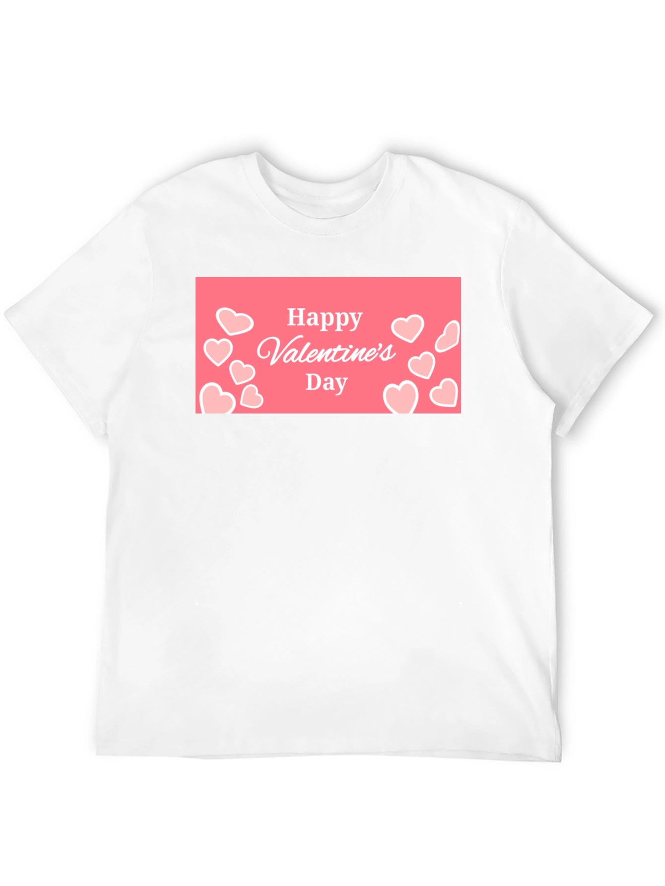 Happy Valentines Day Black Graphic Tee