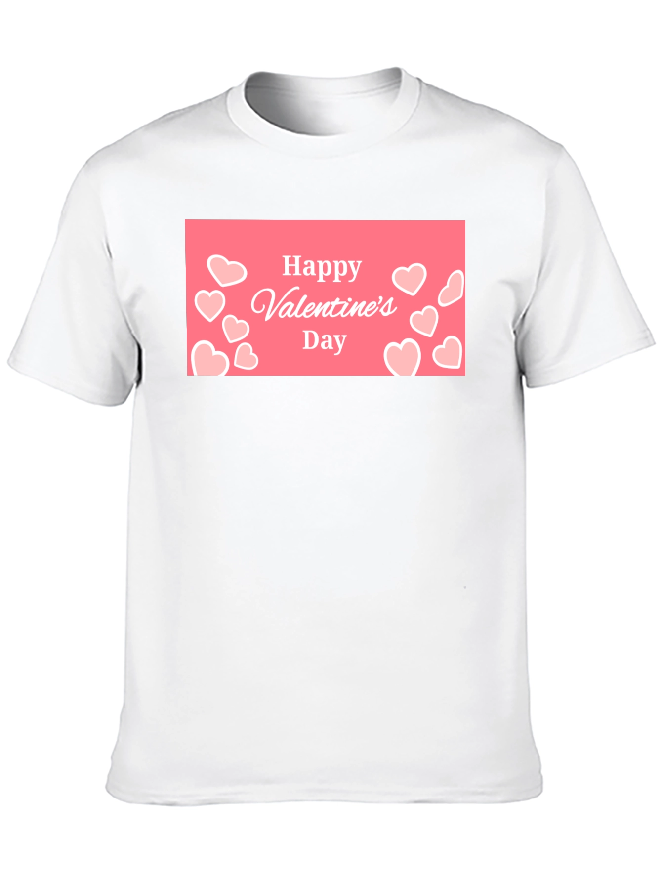 Happy Valentines Day Black Graphic Tee