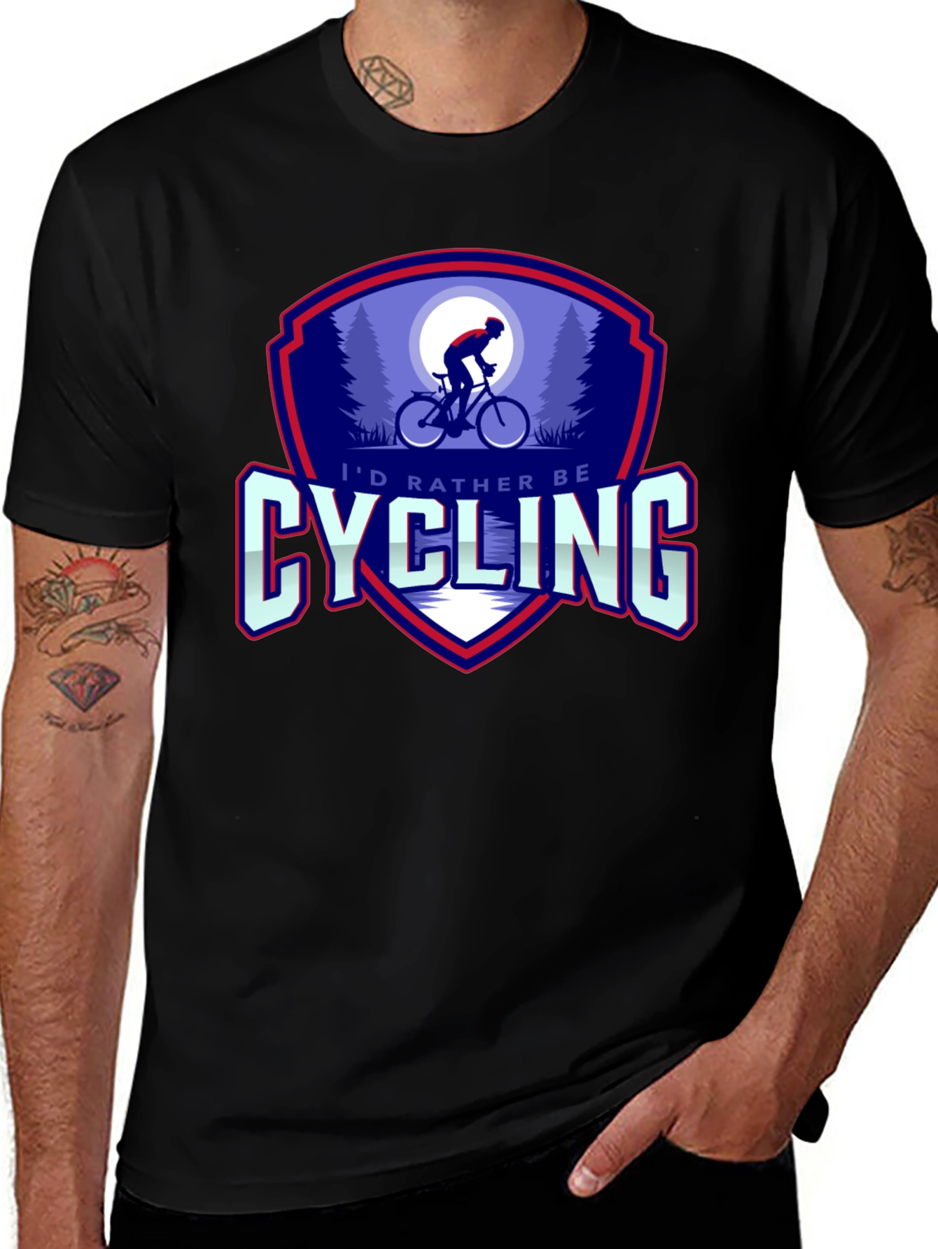 Cycling Graphic Tee - Id Rather Be Cycling
