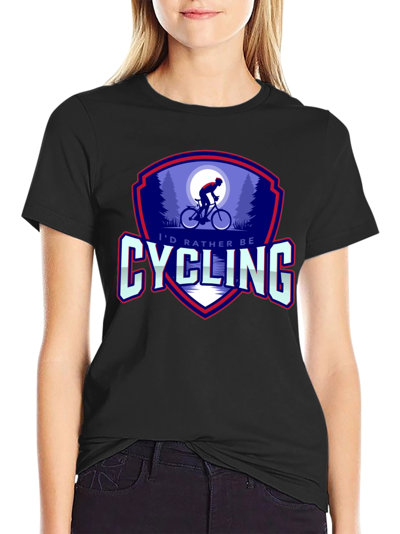 Cycling Graphic Tee - Id Rather Be Cycling