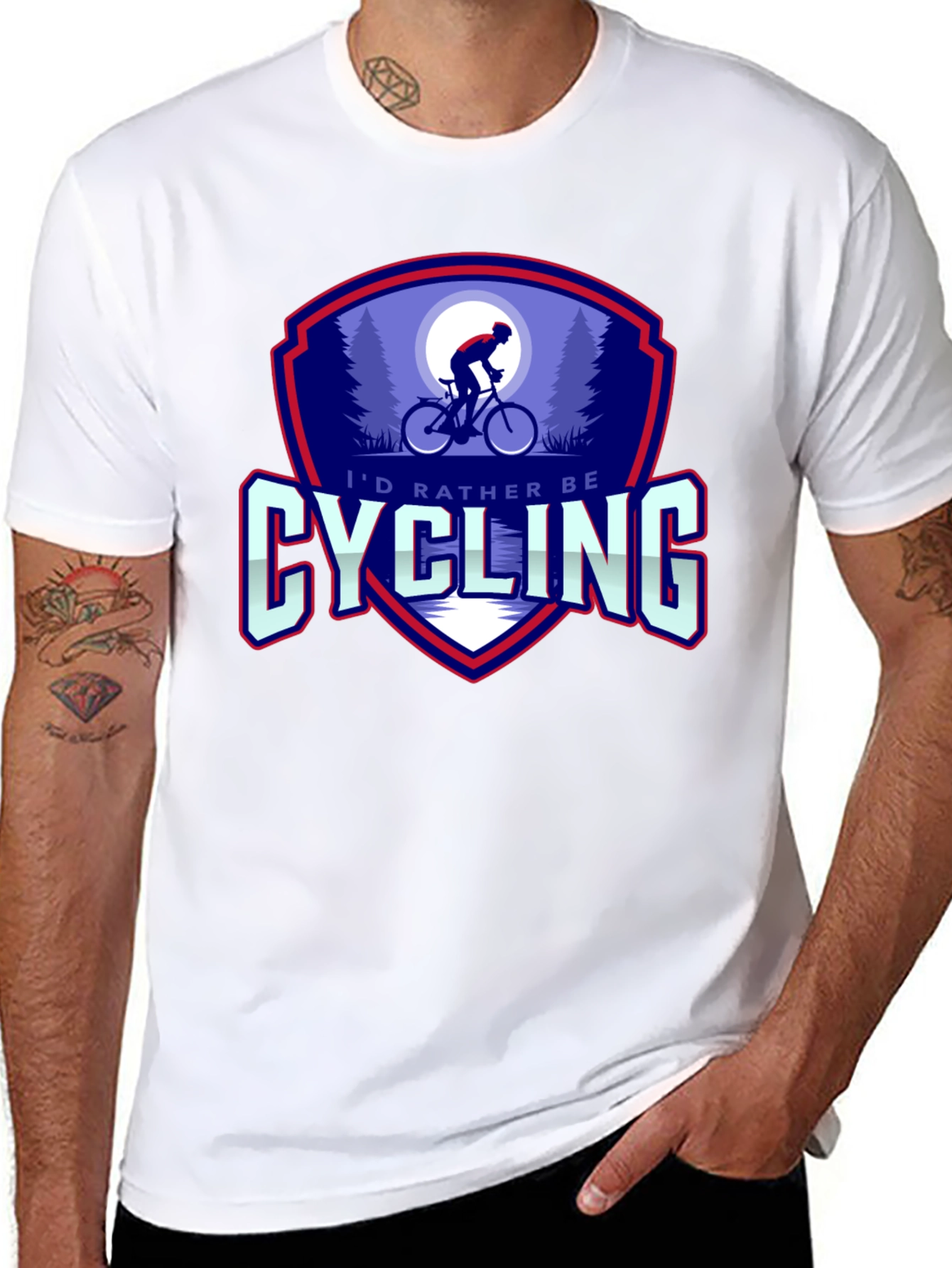 Cycling Graphic Tee - Id Rather Be Cycling