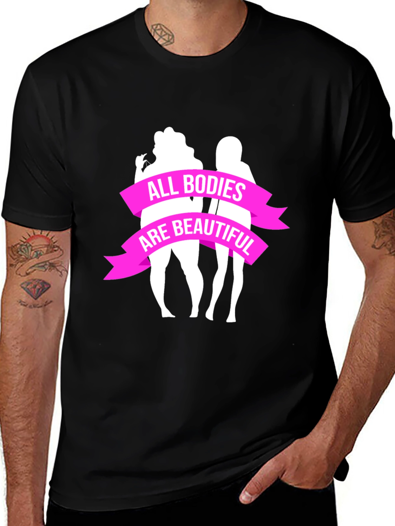 All Bodies Are Beautiful Graphic Tee - Black