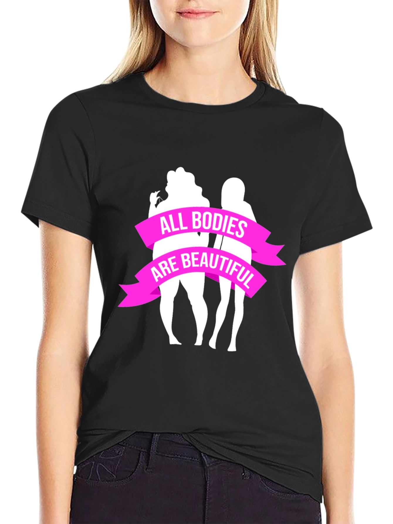 All Bodies Are Beautiful Graphic Tee - Black
