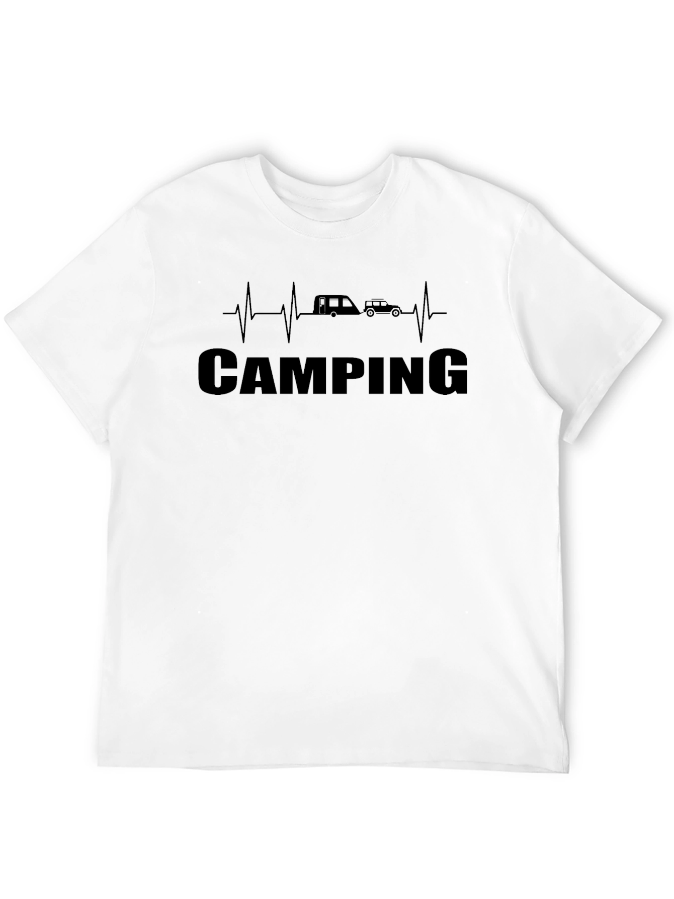 Camping Heartbeat T-Shirt - Outdoor Adventure Tee