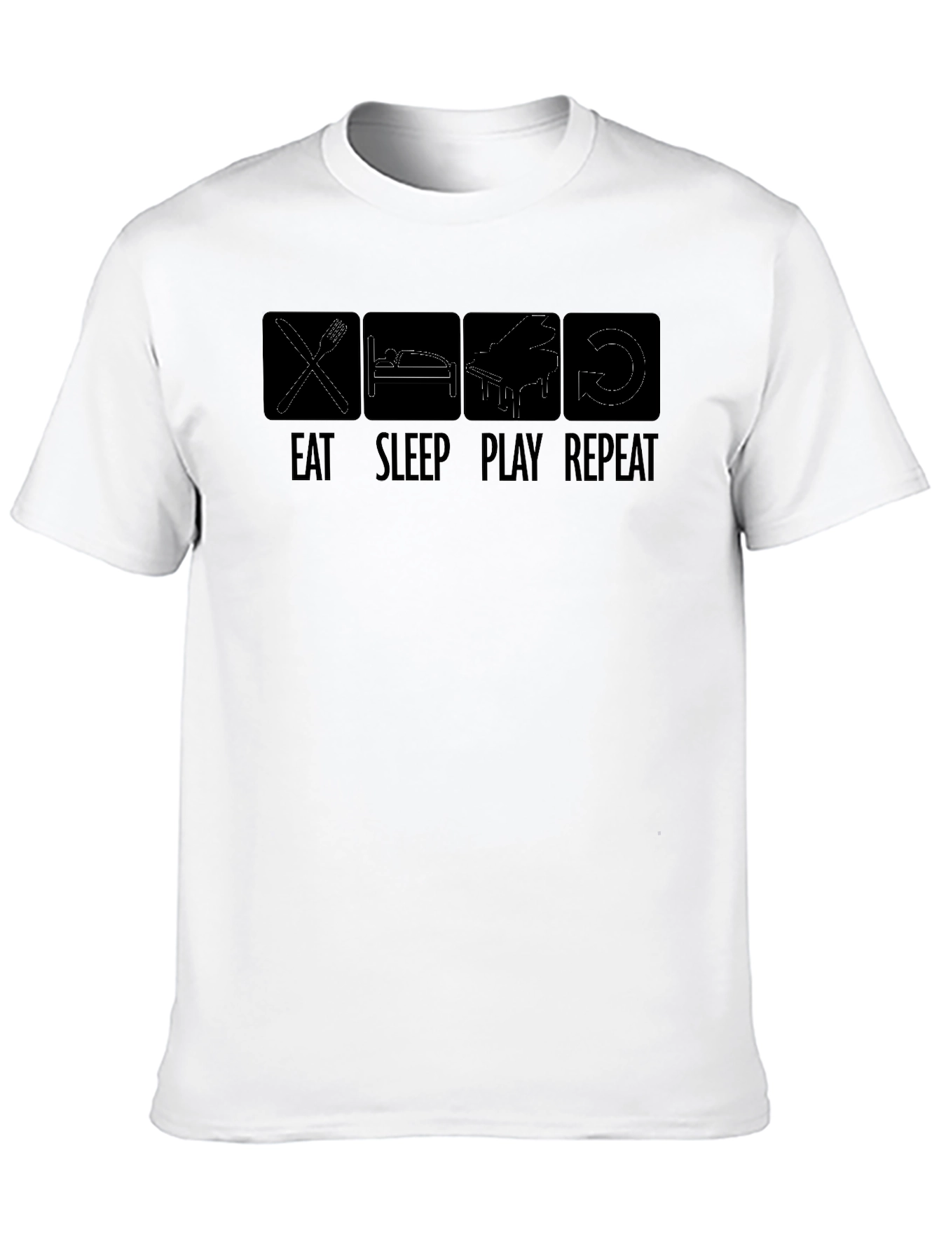 Eat Sleep Play Repeat T-Shirt - Musician Tee