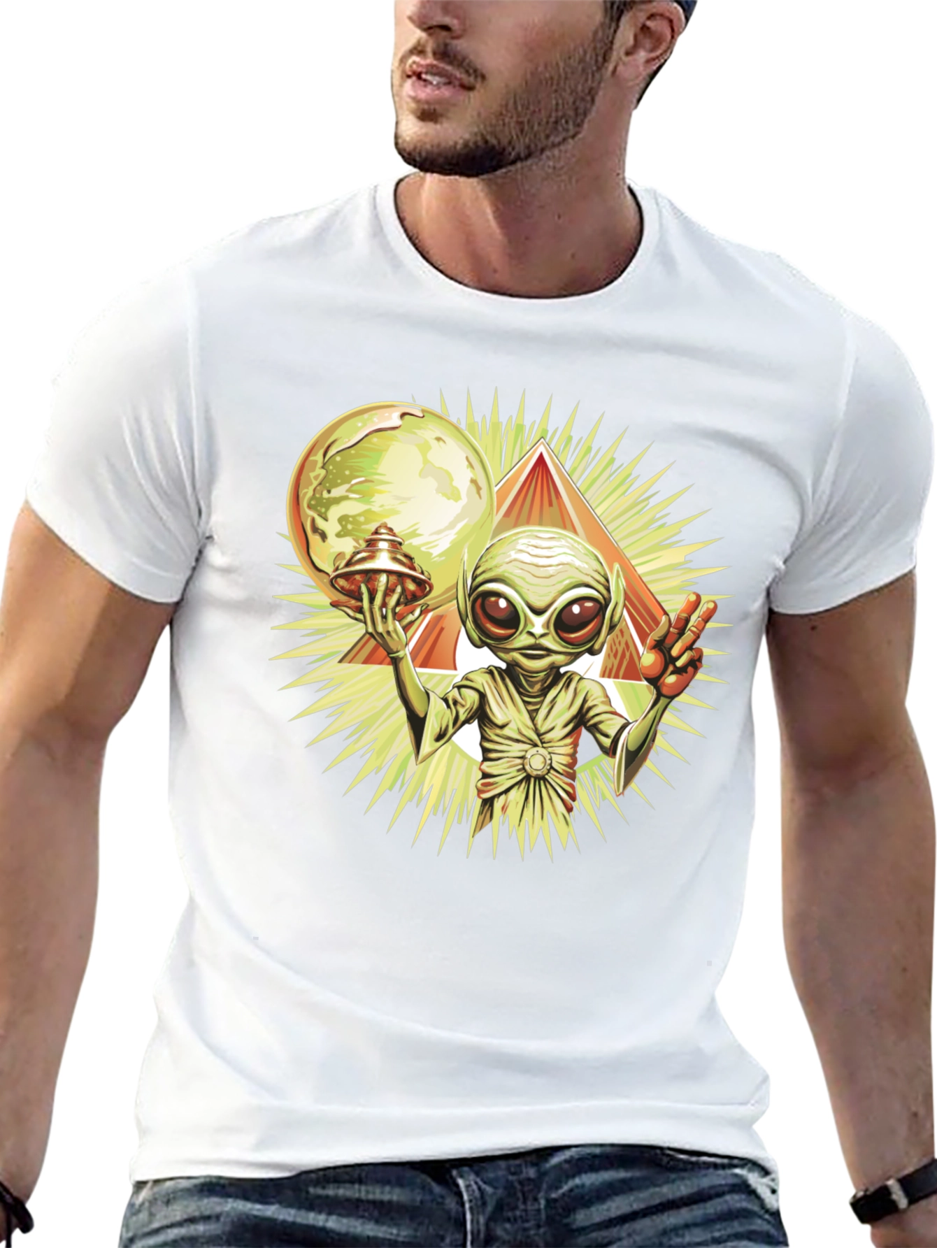 Alien Peace T-Shirt - UFO Graphic Tee