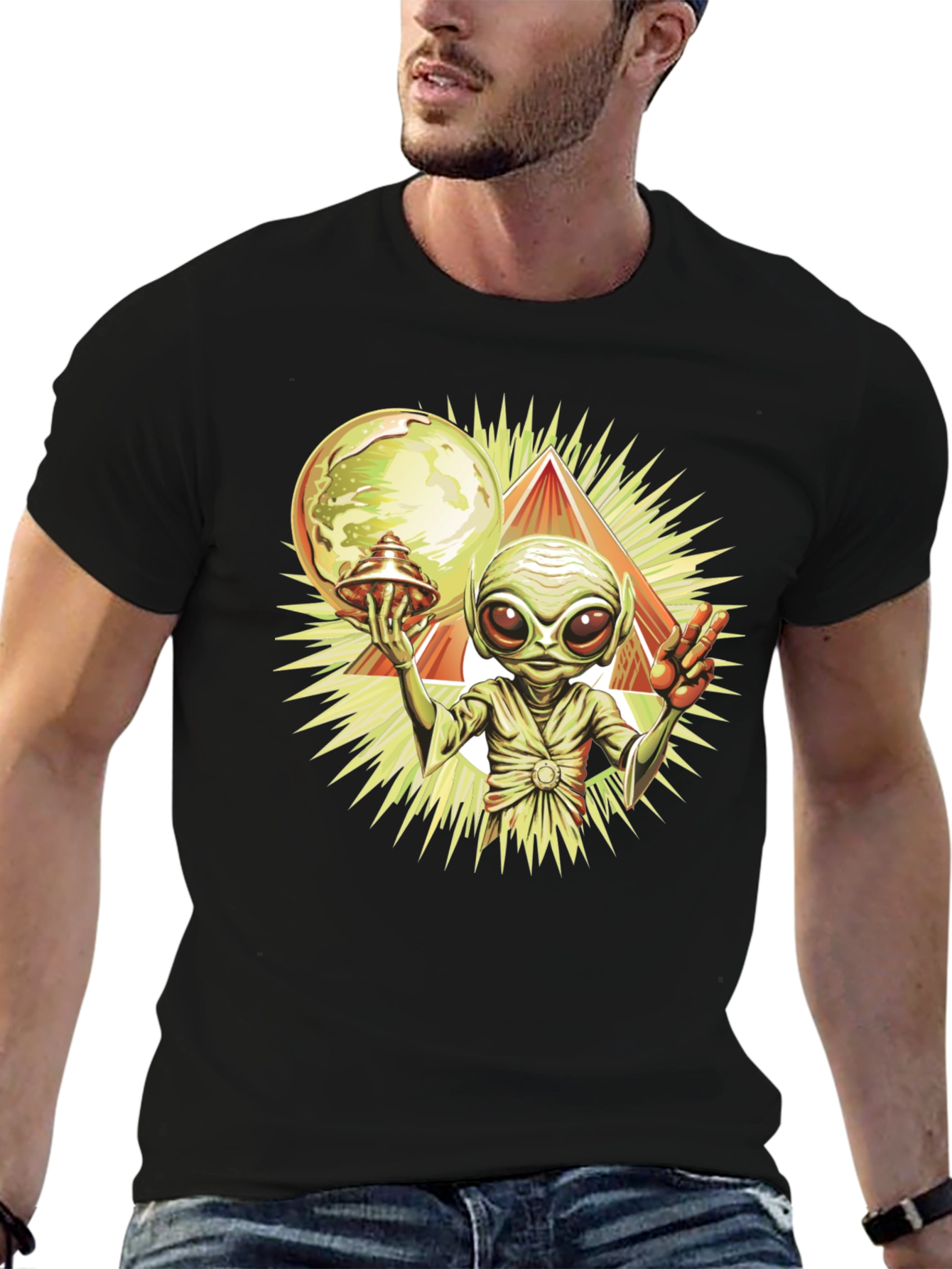 Alien Peace T-Shirt - UFO Graphic Tee