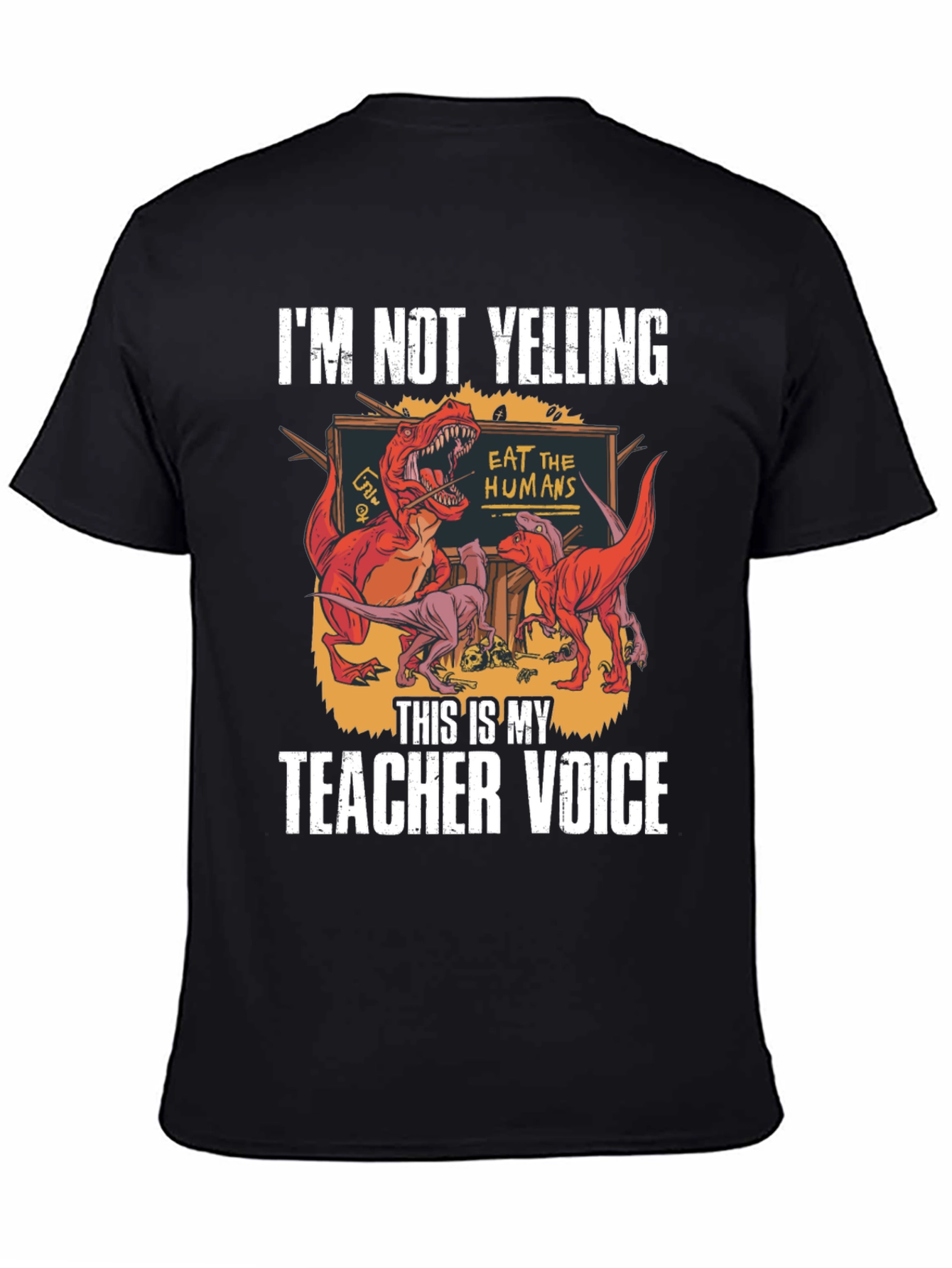 Teacher Voice Dinosaur Graphic T-Shirt