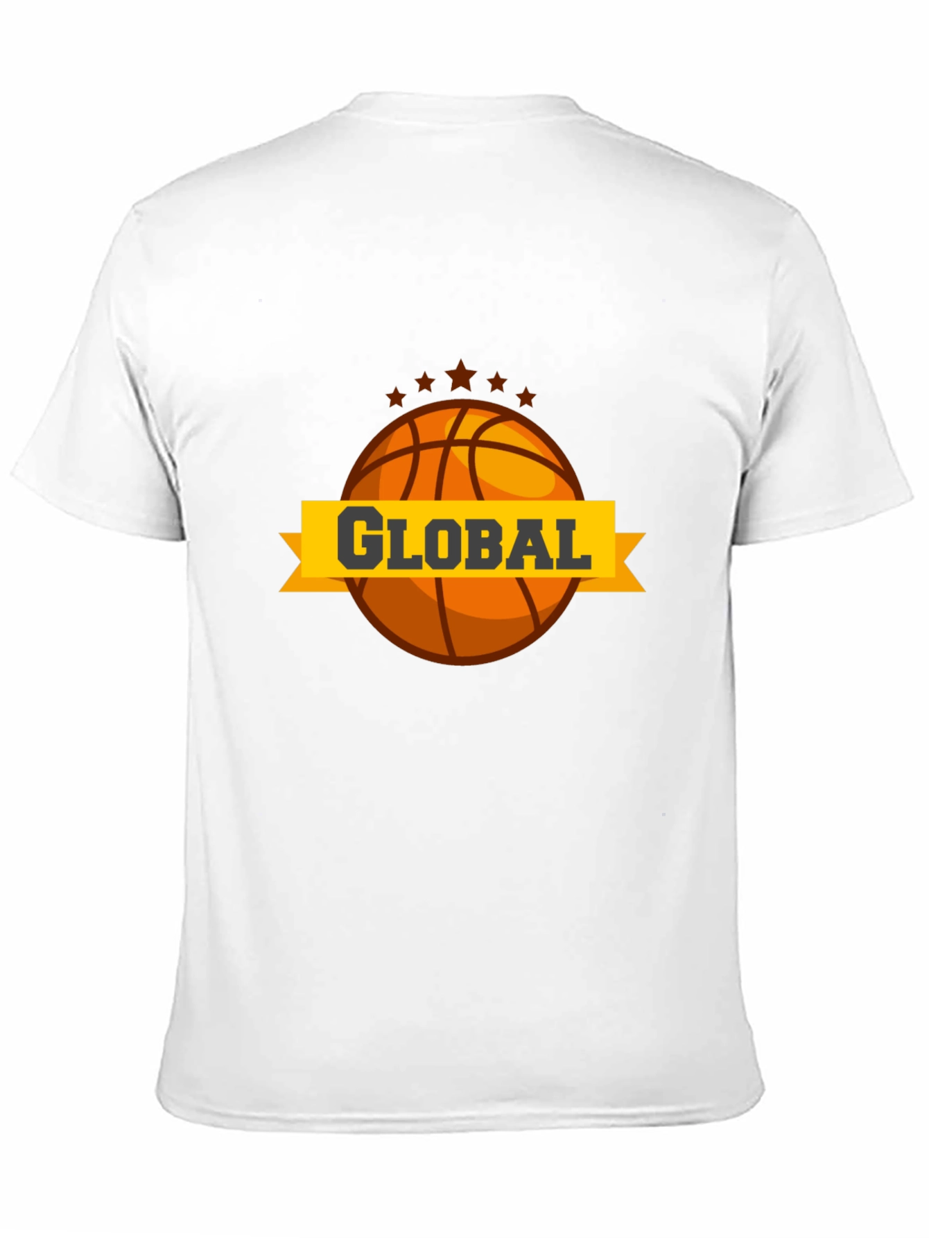 Global Basketball Graphic Tee - Black Casual T-Shirt
