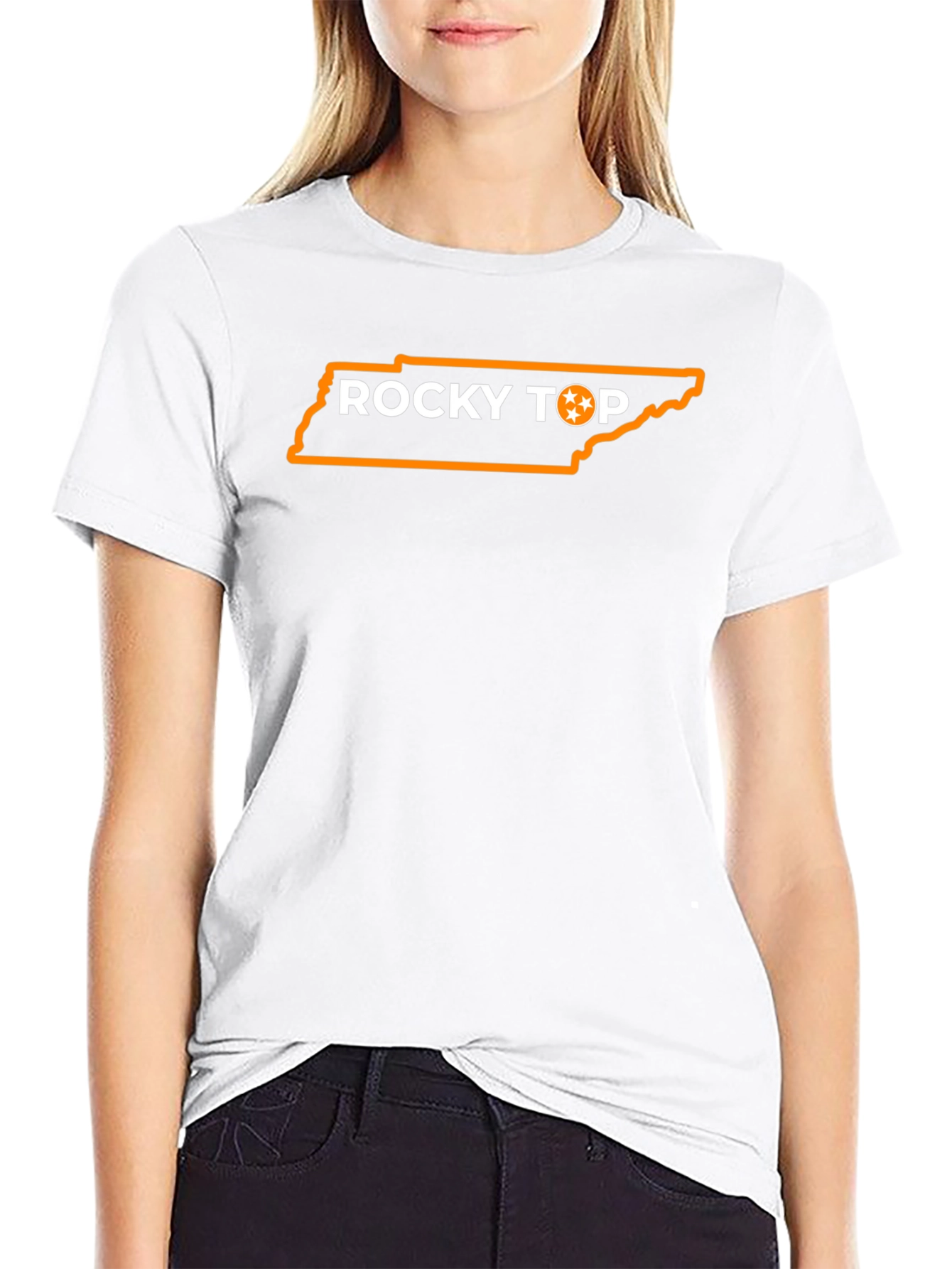 Rocky Top Tennessee State Outline Graphic Tee