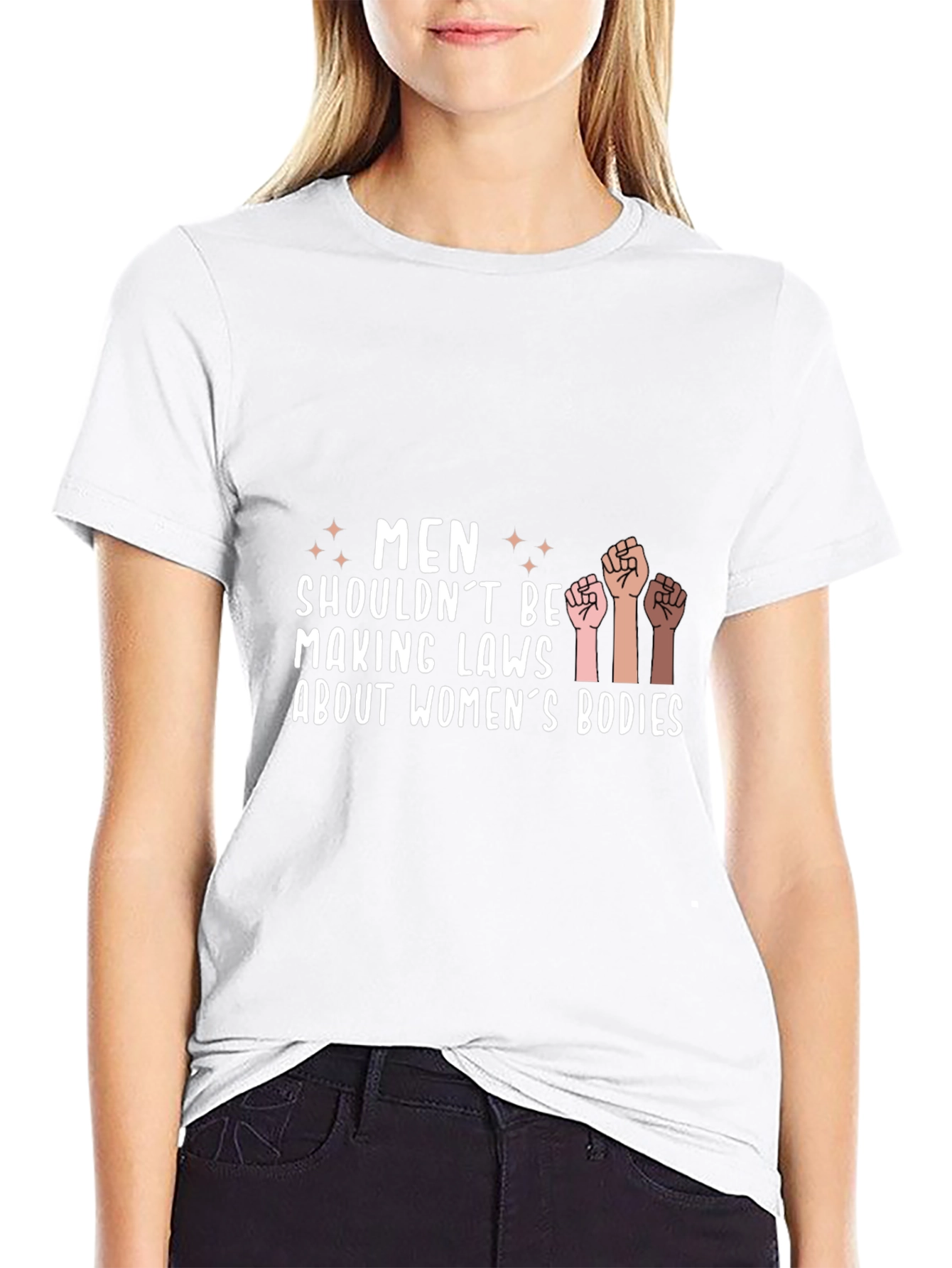 Empowering Statement Tee: Men Shouldnt Make Laws