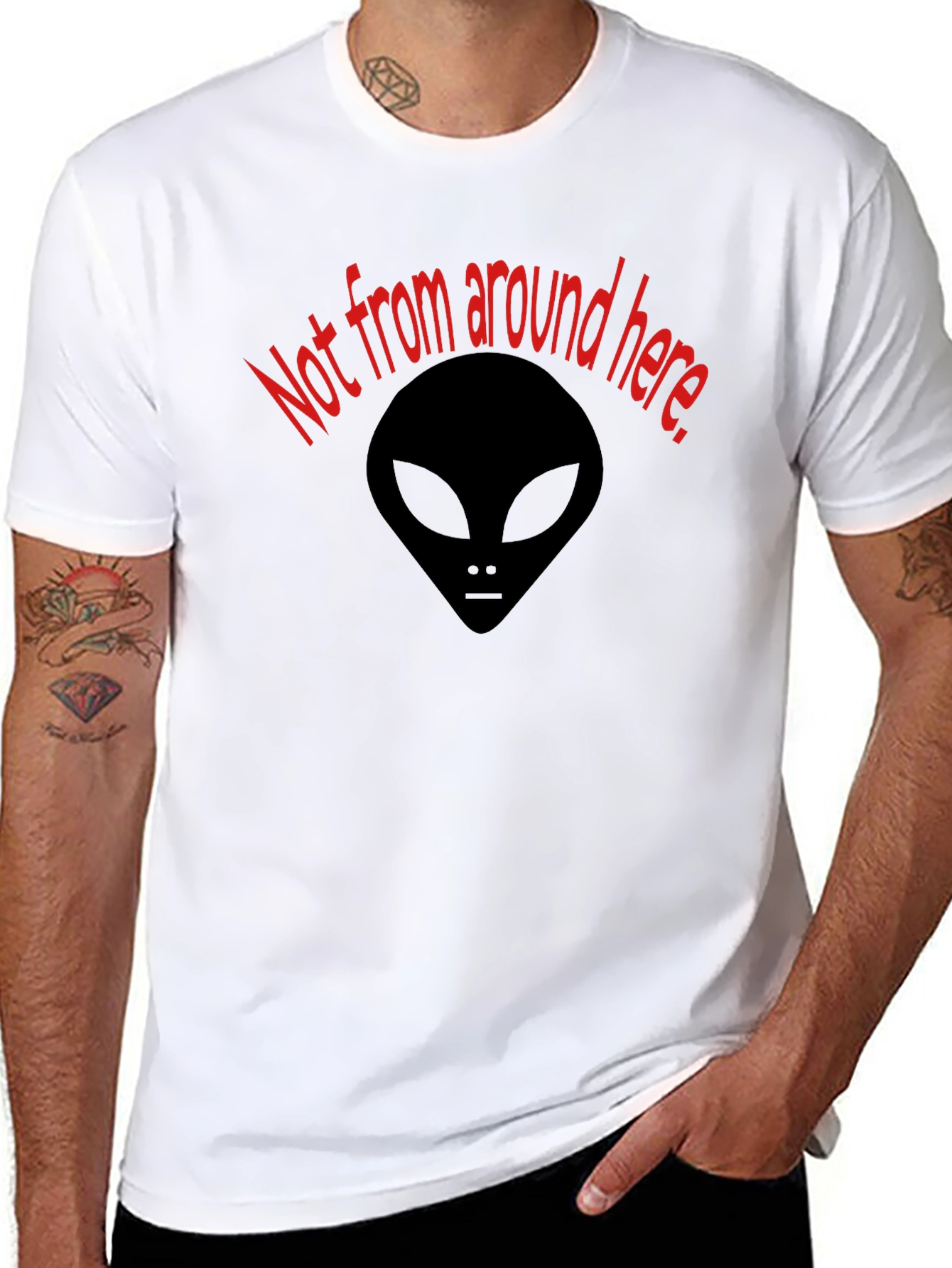 Not From Around Here Alien Graphic Tee
