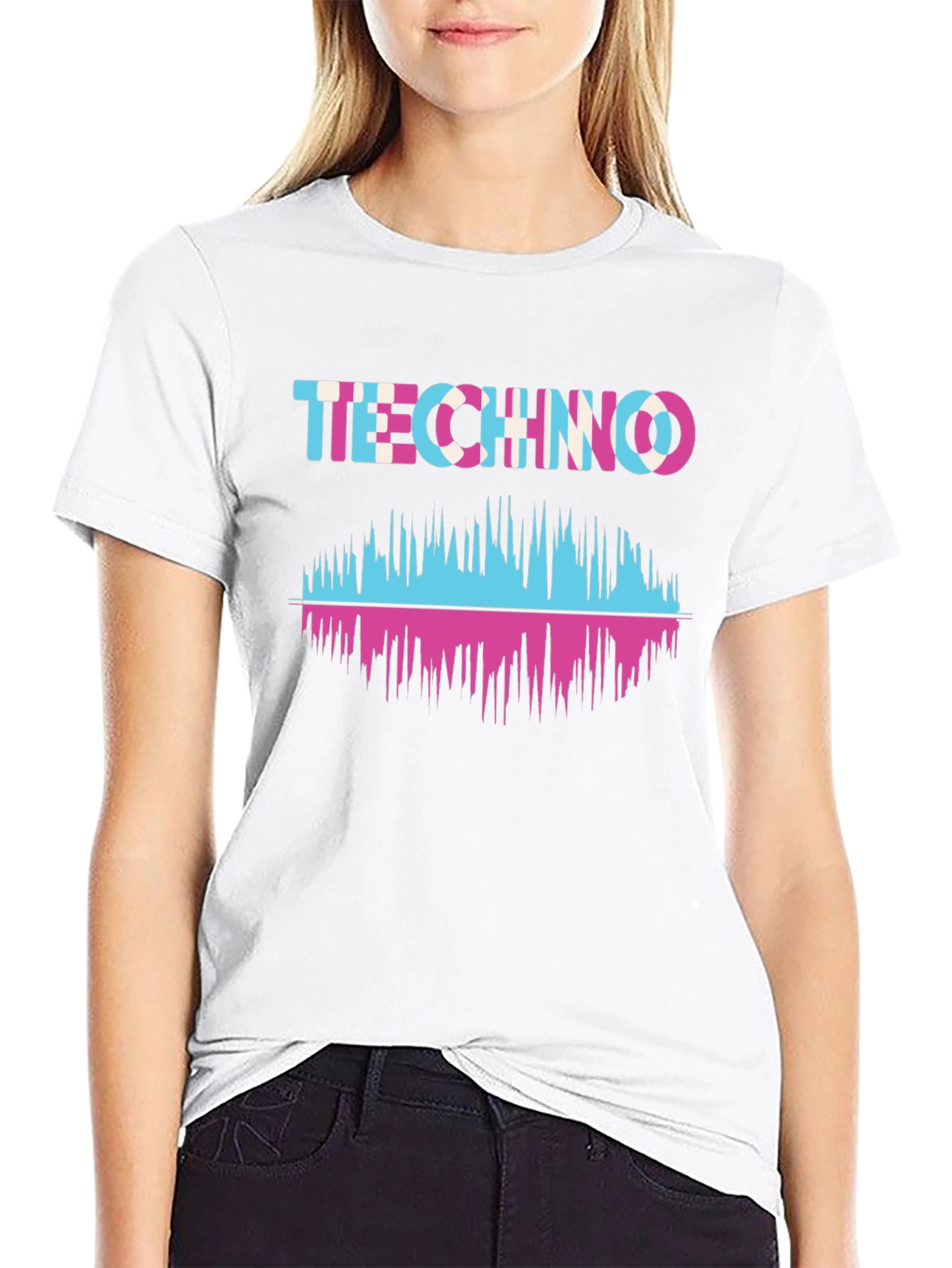 Techno Music Waveform Graphic T-Shirt