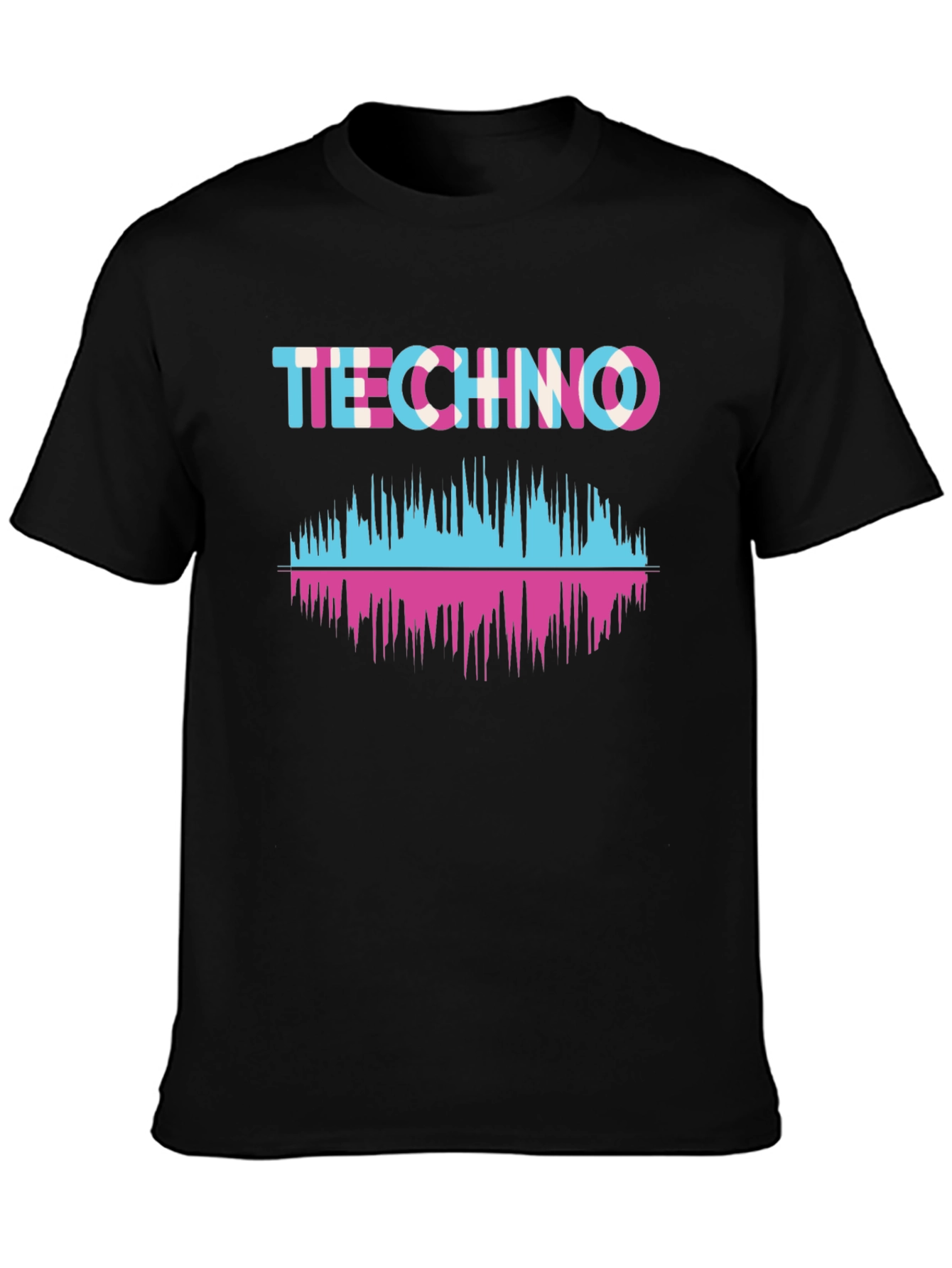 Techno Music Waveform Graphic T-Shirt